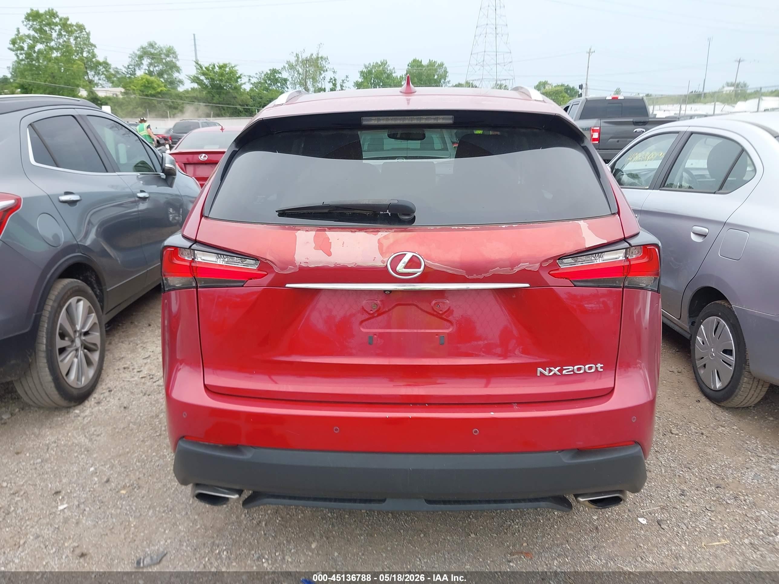 2015 Lexus Nx 200t   Красный vin: JTJBARBZXF2011426