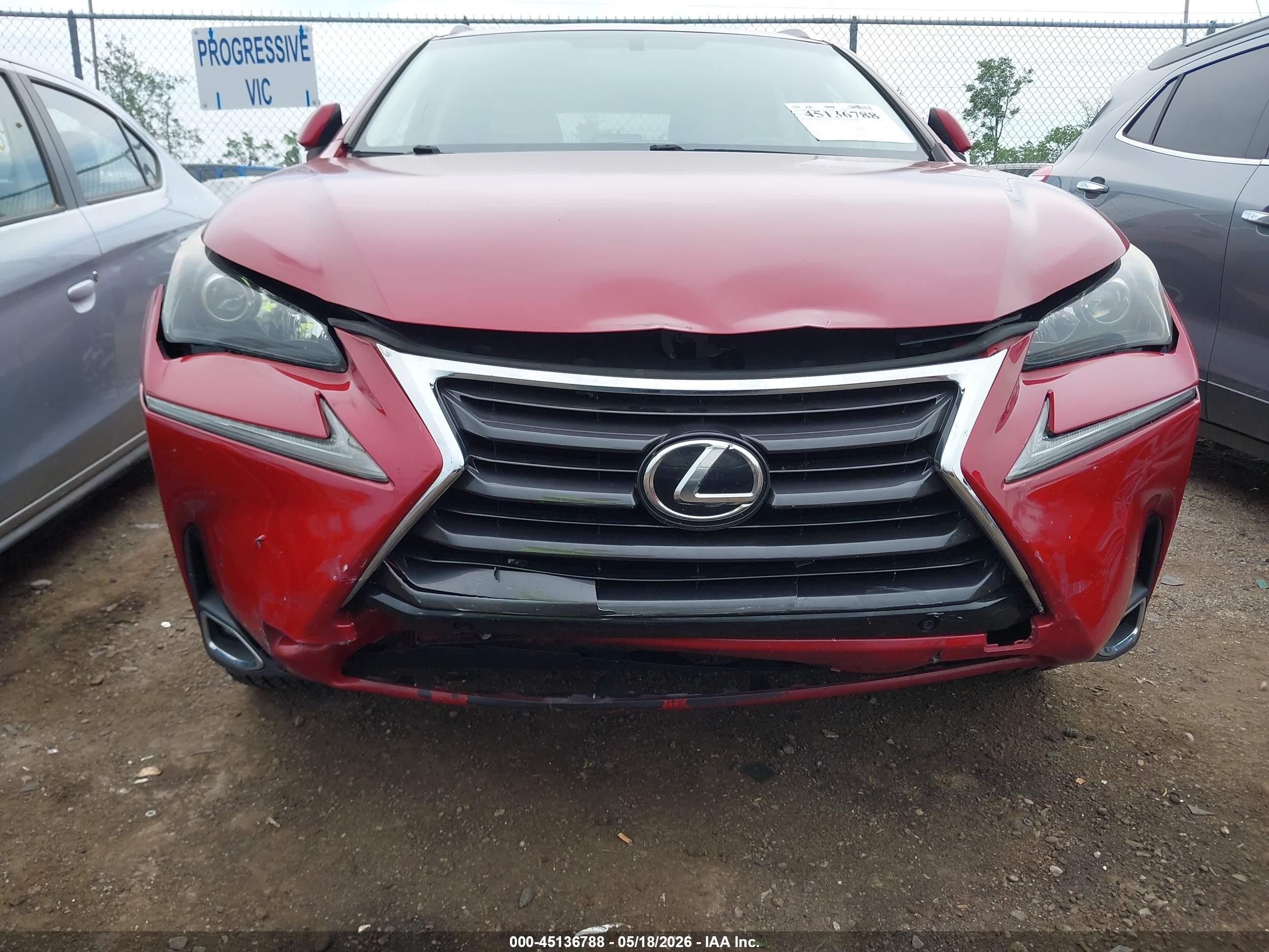 2015 Lexus Nx 200t   Красный vin: JTJBARBZXF2011426