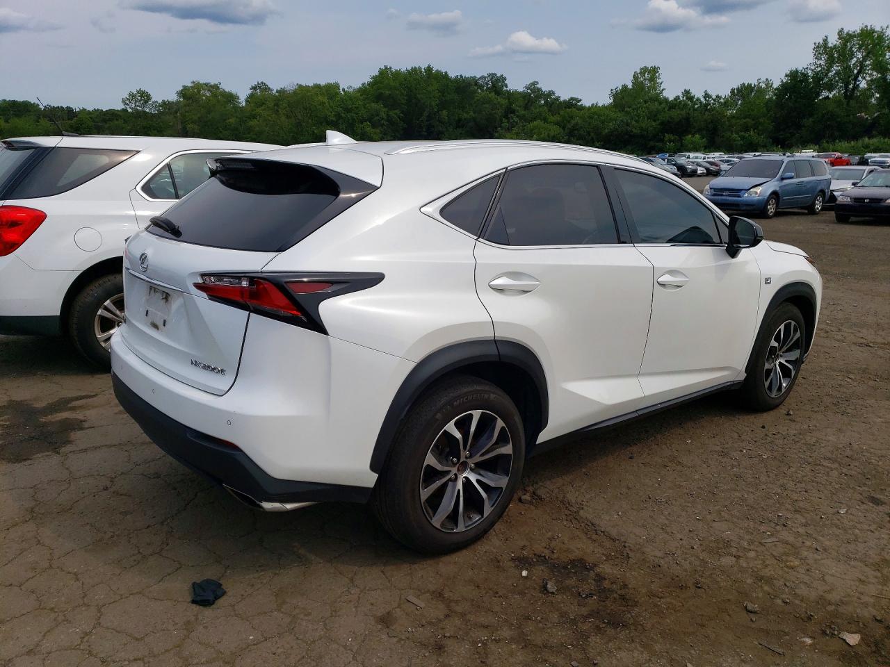 2015 Lexus Nx 200t White vin: JTJBARBZXF2026766