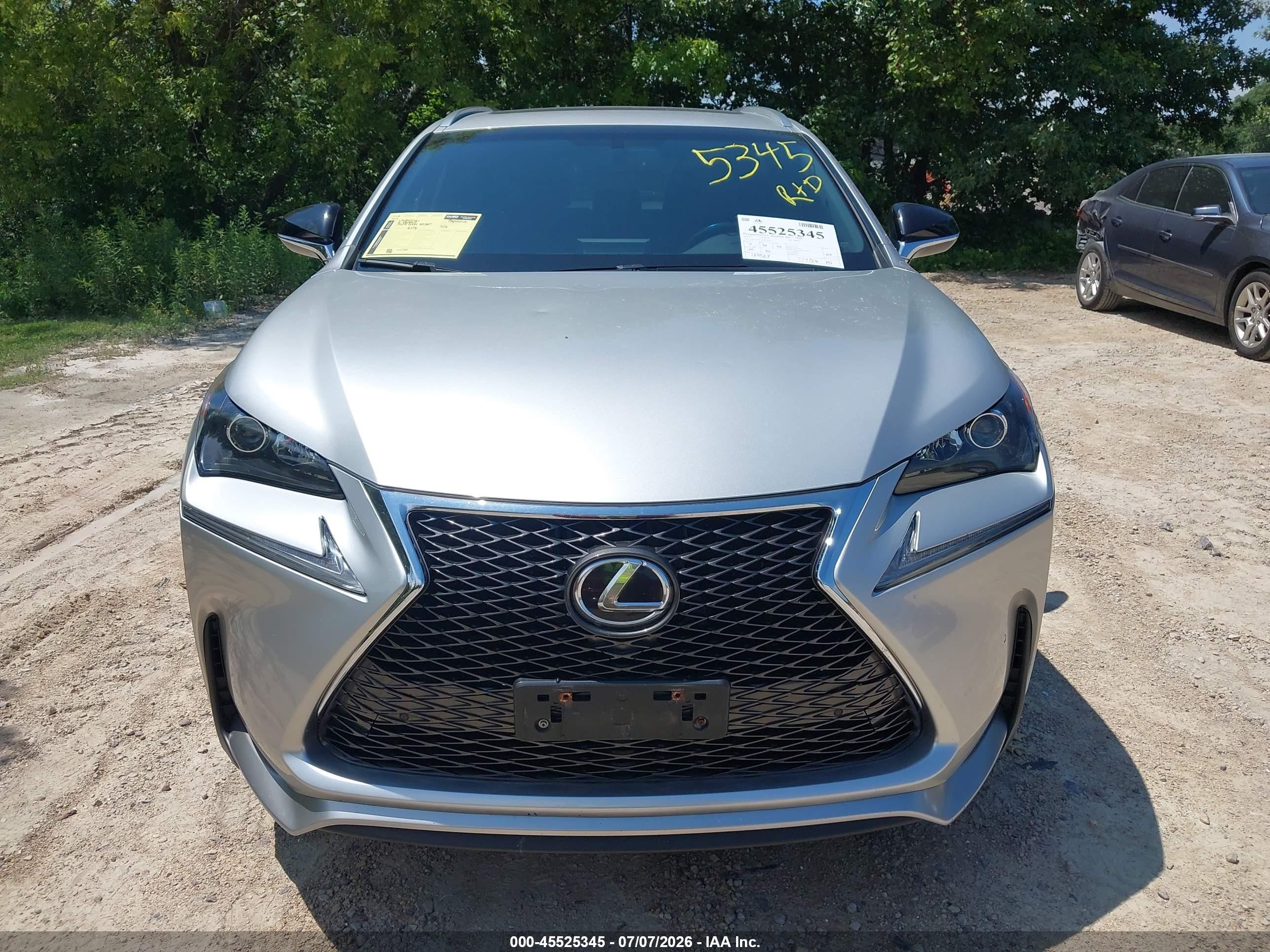 2015 Lexus Nx 200t F Sport Silver vin: JTJBARBZXF2031630
