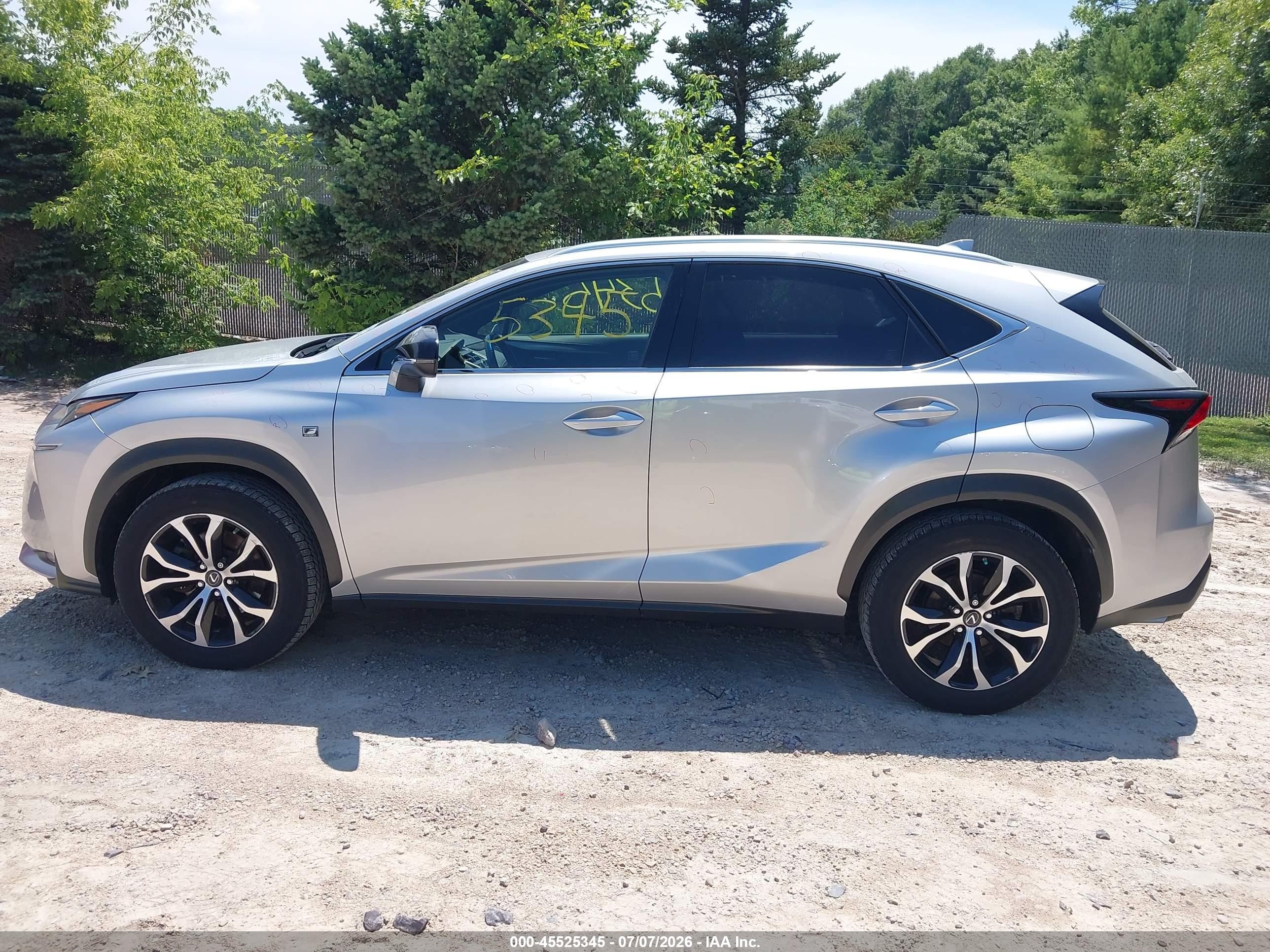 2015 Lexus Nx 200t F Sport Silver vin: JTJBARBZXF2031630