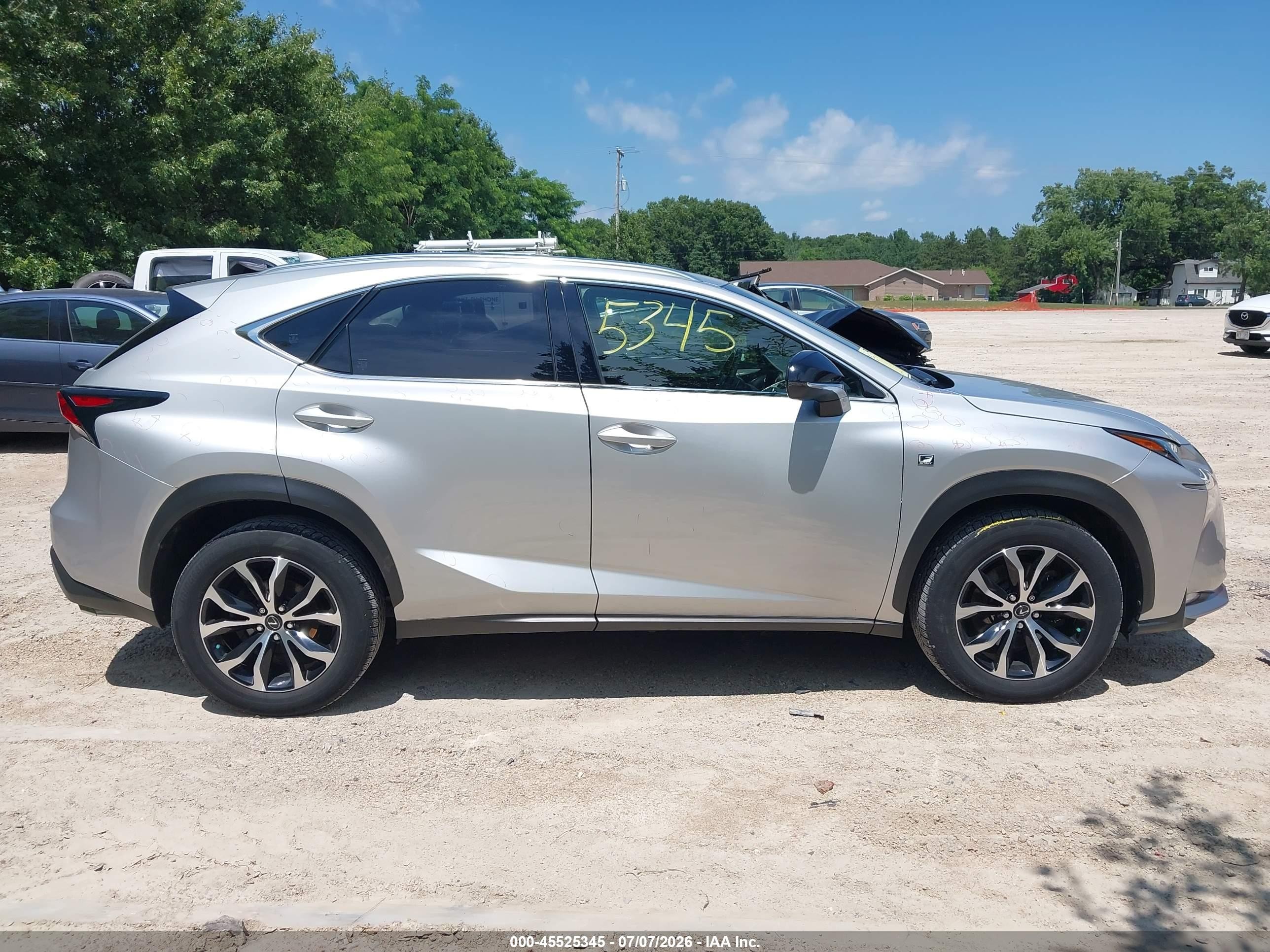 2015 Lexus Nx 200t F Sport Silver vin: JTJBARBZXF2031630