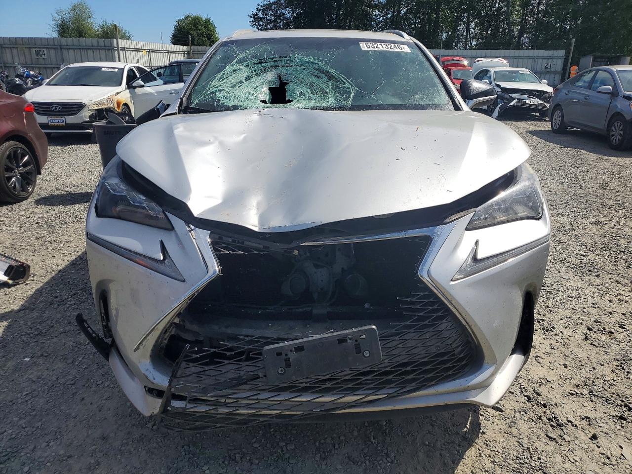 2015 Lexus Nx 200t Silver vin: JTJBARBZXF2032387