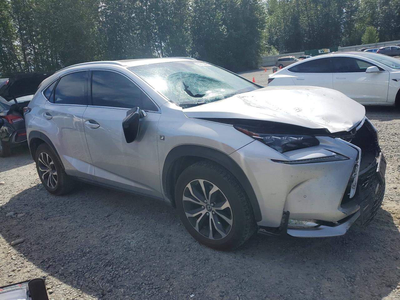 2015 Lexus Nx 200t Silver vin: JTJBARBZXF2032387