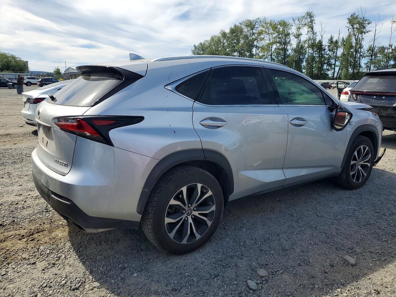 2015 Lexus Nx 200t Silver vin: JTJBARBZXF2032387