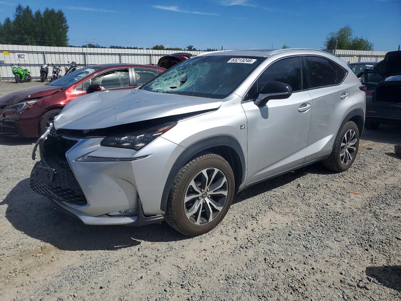 2015 Lexus Nx 200t Silver vin: JTJBARBZXF2032387