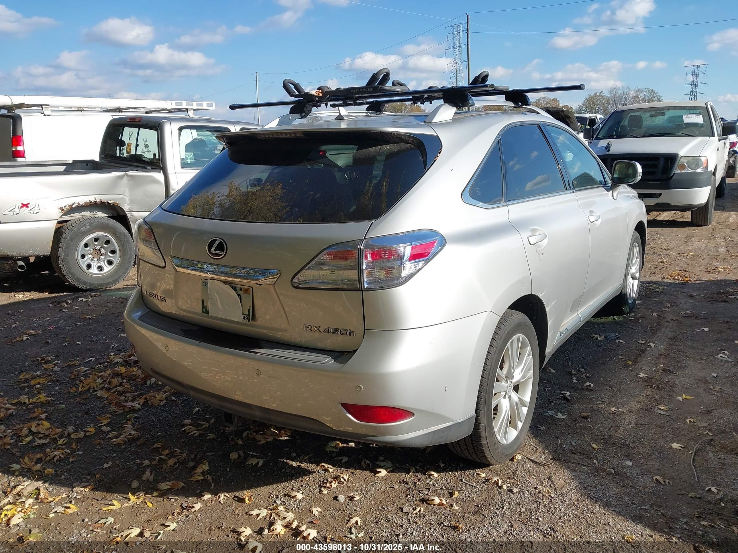 2010 Lexus Rx 450h   Silver vin: JTJBC1BA0A2005925