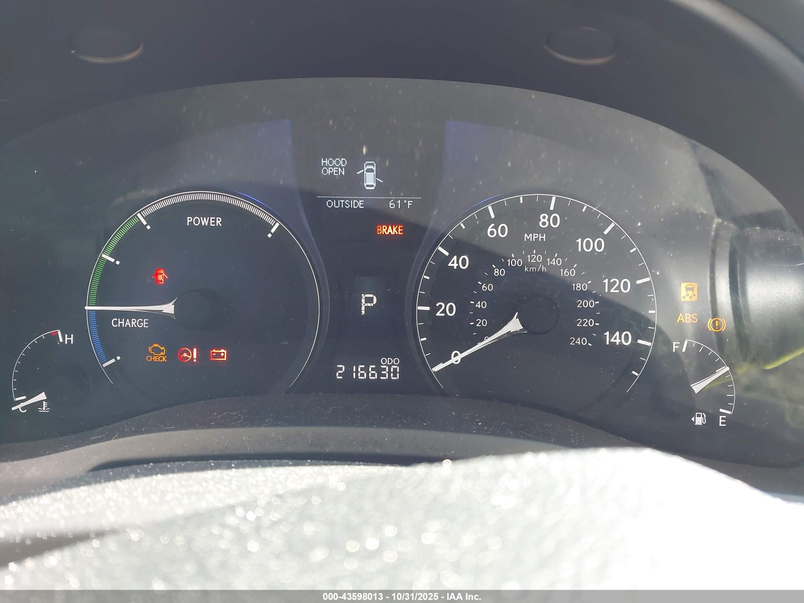 2010 Lexus Rx 450h   Silver vin: JTJBC1BA0A2005925