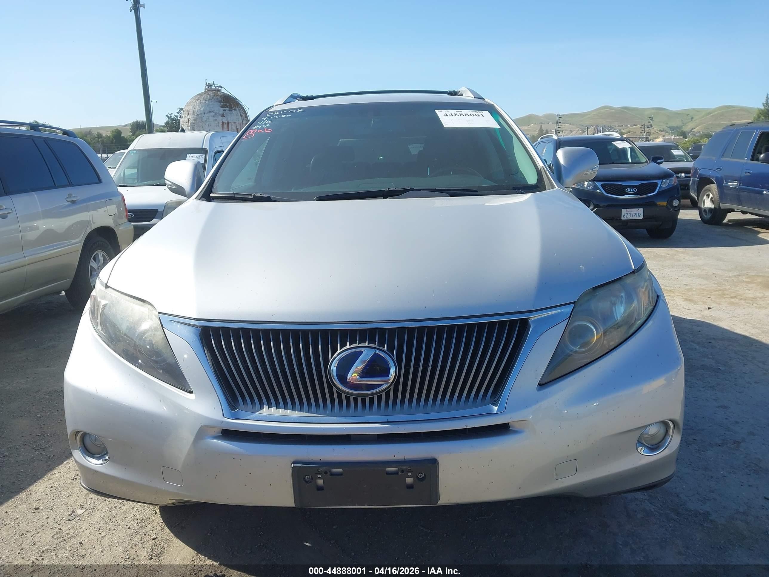 2010 Lexus Rx 450h   Silver vin: JTJBC1BA0A2006461