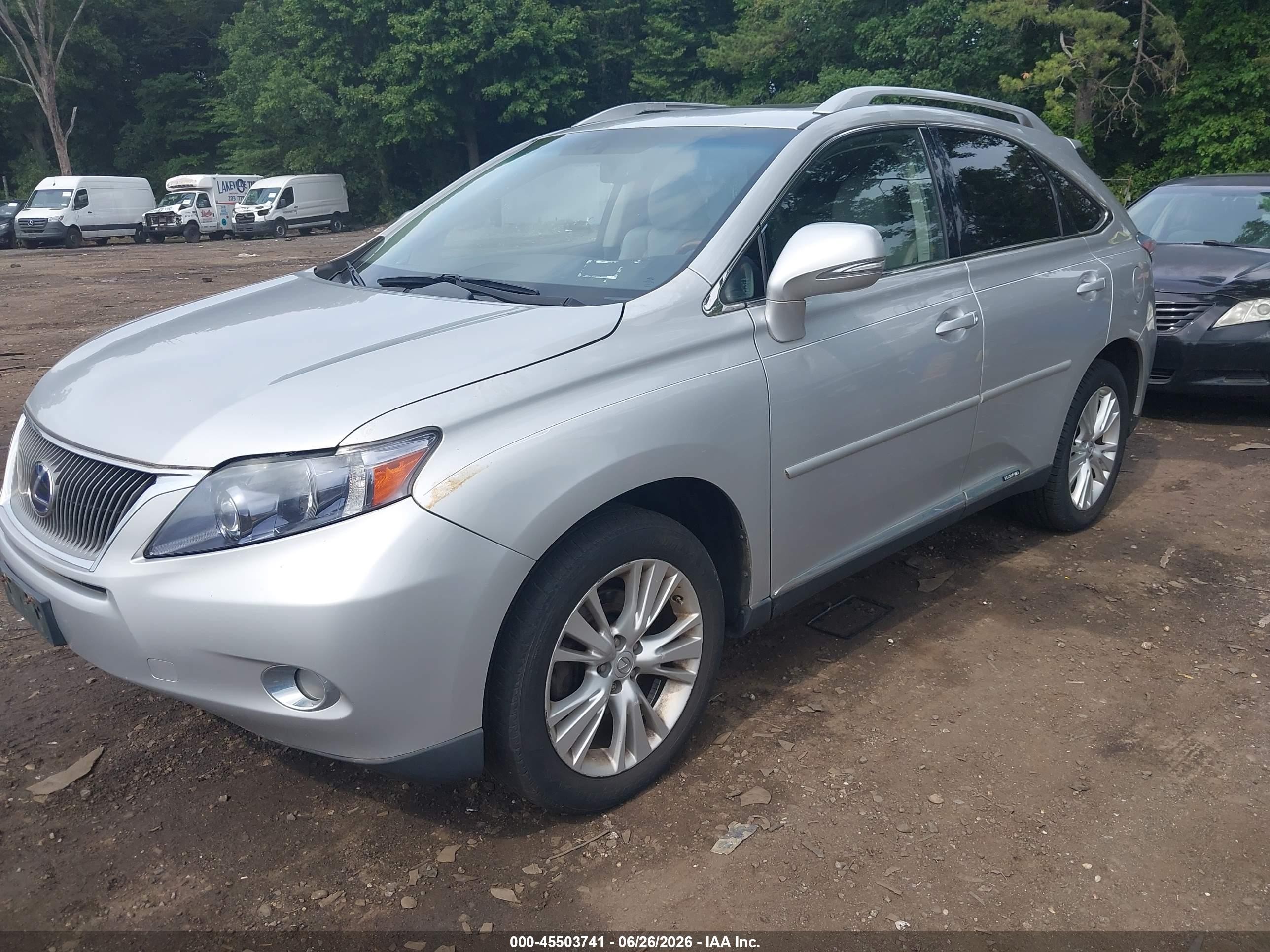 2010 Lexus Rx 450h Silver vin: JTJBC1BA0A2009814