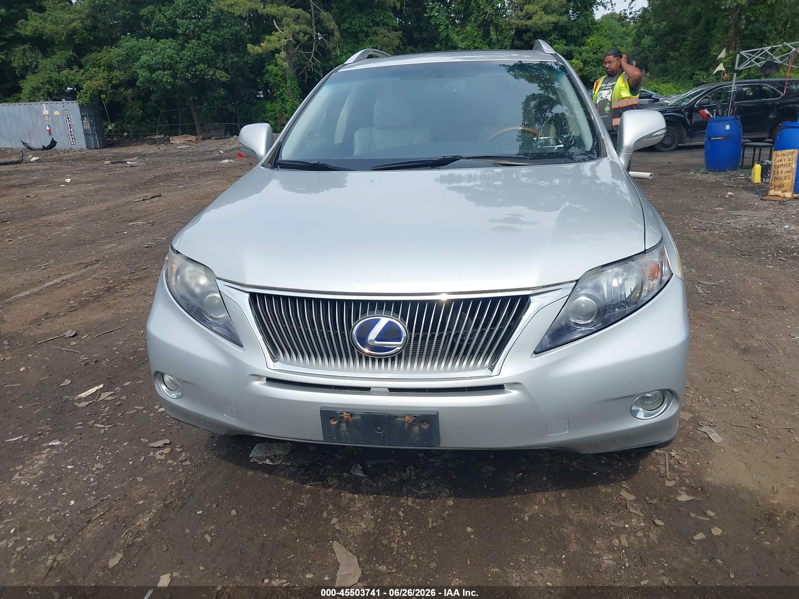 2010 Lexus Rx 450h Silver vin: JTJBC1BA0A2009814