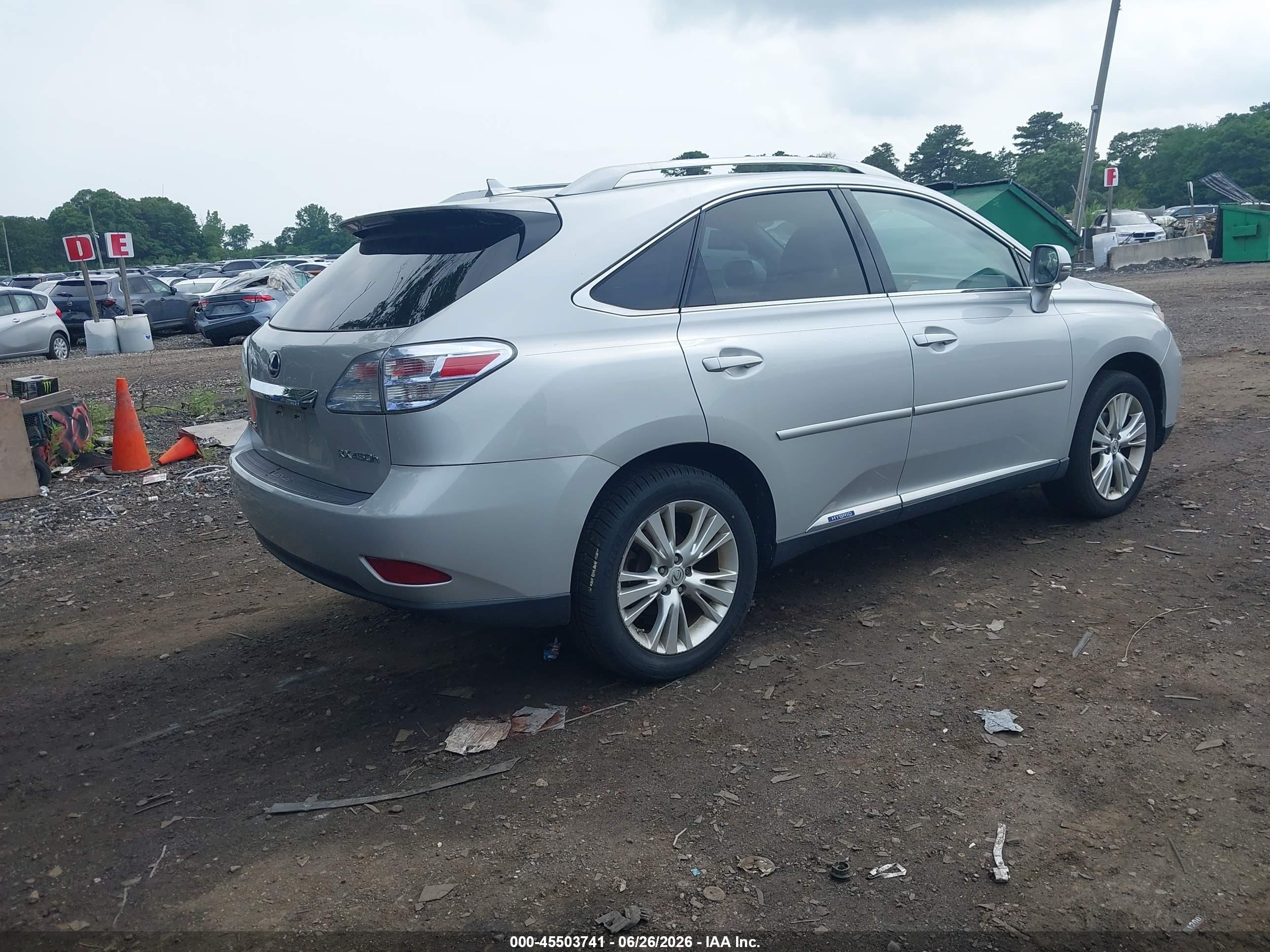 2010 Lexus Rx 450h Silver vin: JTJBC1BA0A2009814