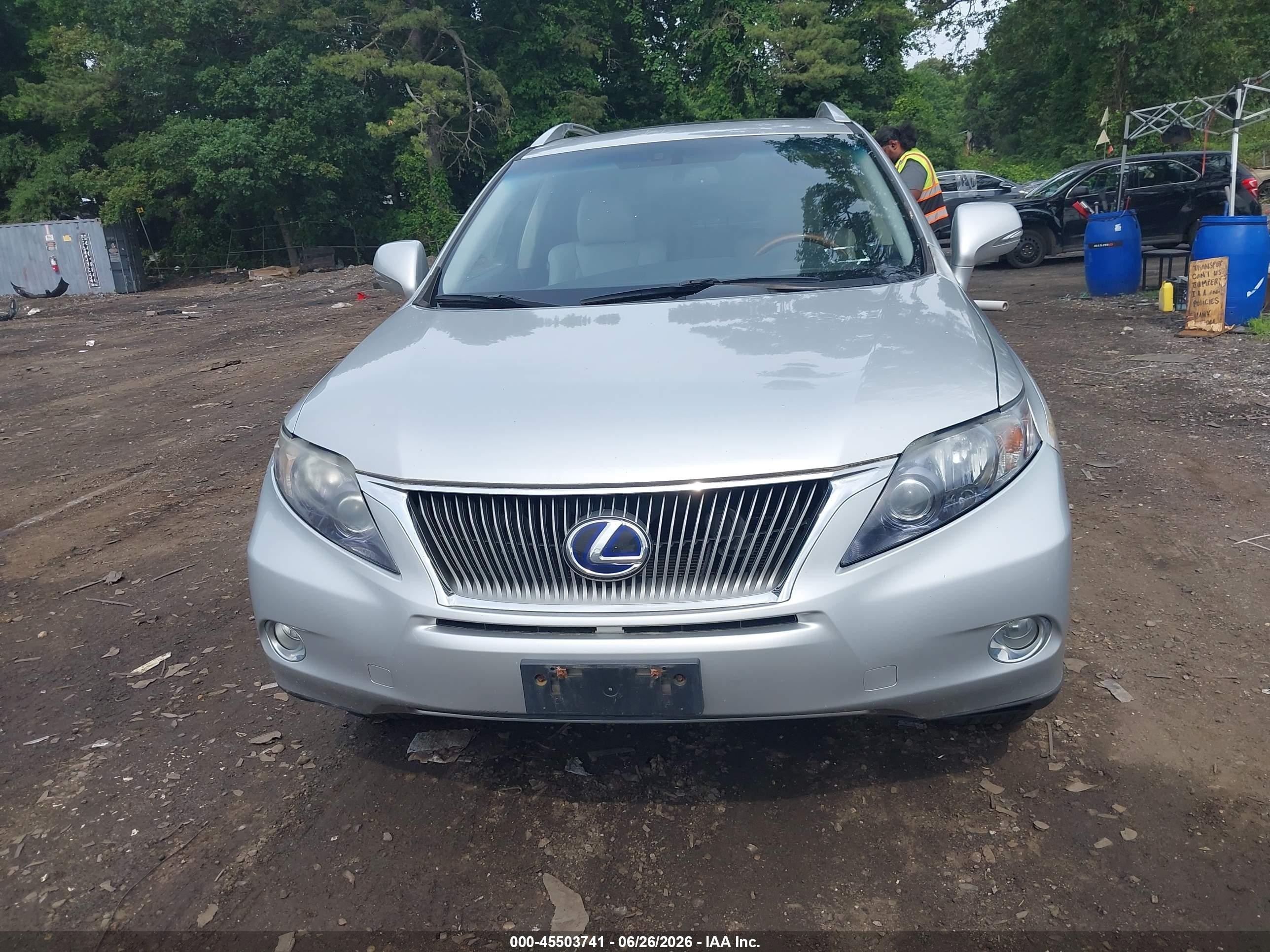 2010 Lexus Rx 450h Silver vin: JTJBC1BA0A2009814
