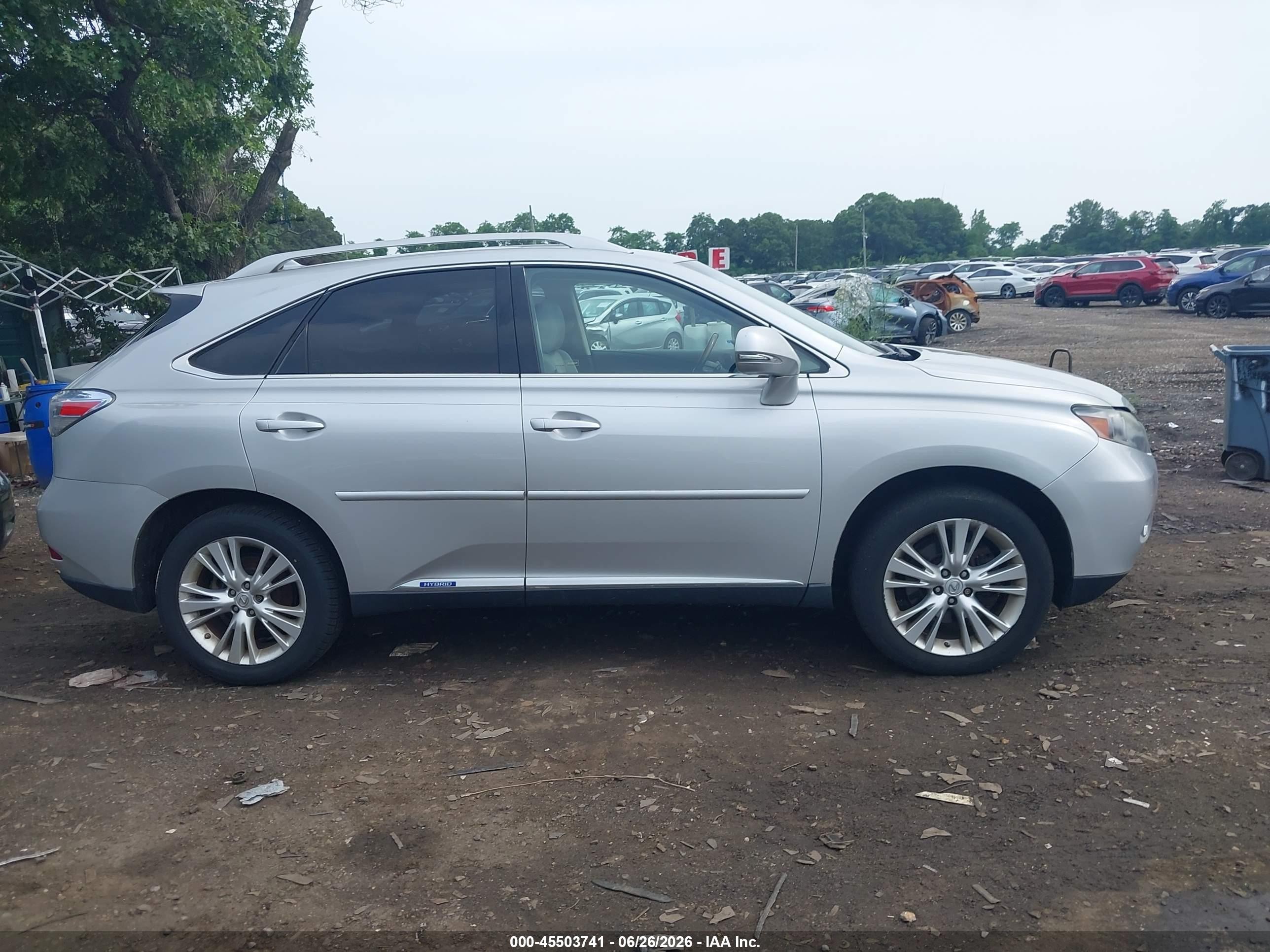 2010 Lexus Rx 450h Silver vin: JTJBC1BA0A2009814