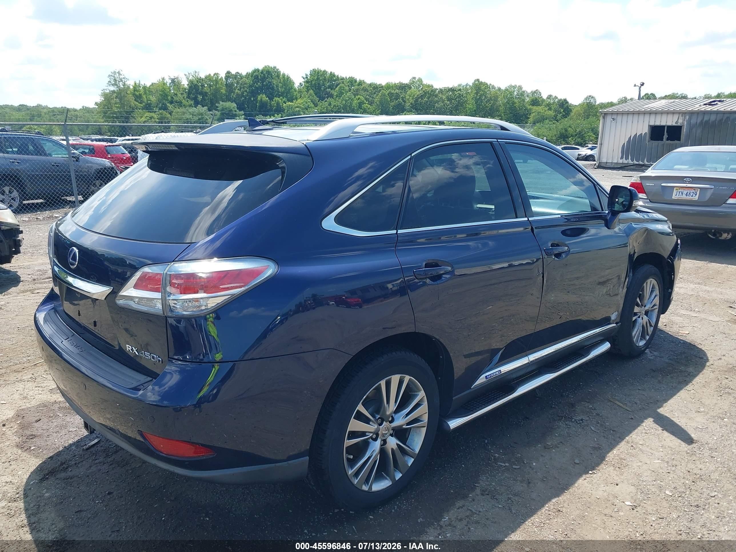 2013 Lexus Rx 450h   Blue vin: JTJBC1BA0D2439234
