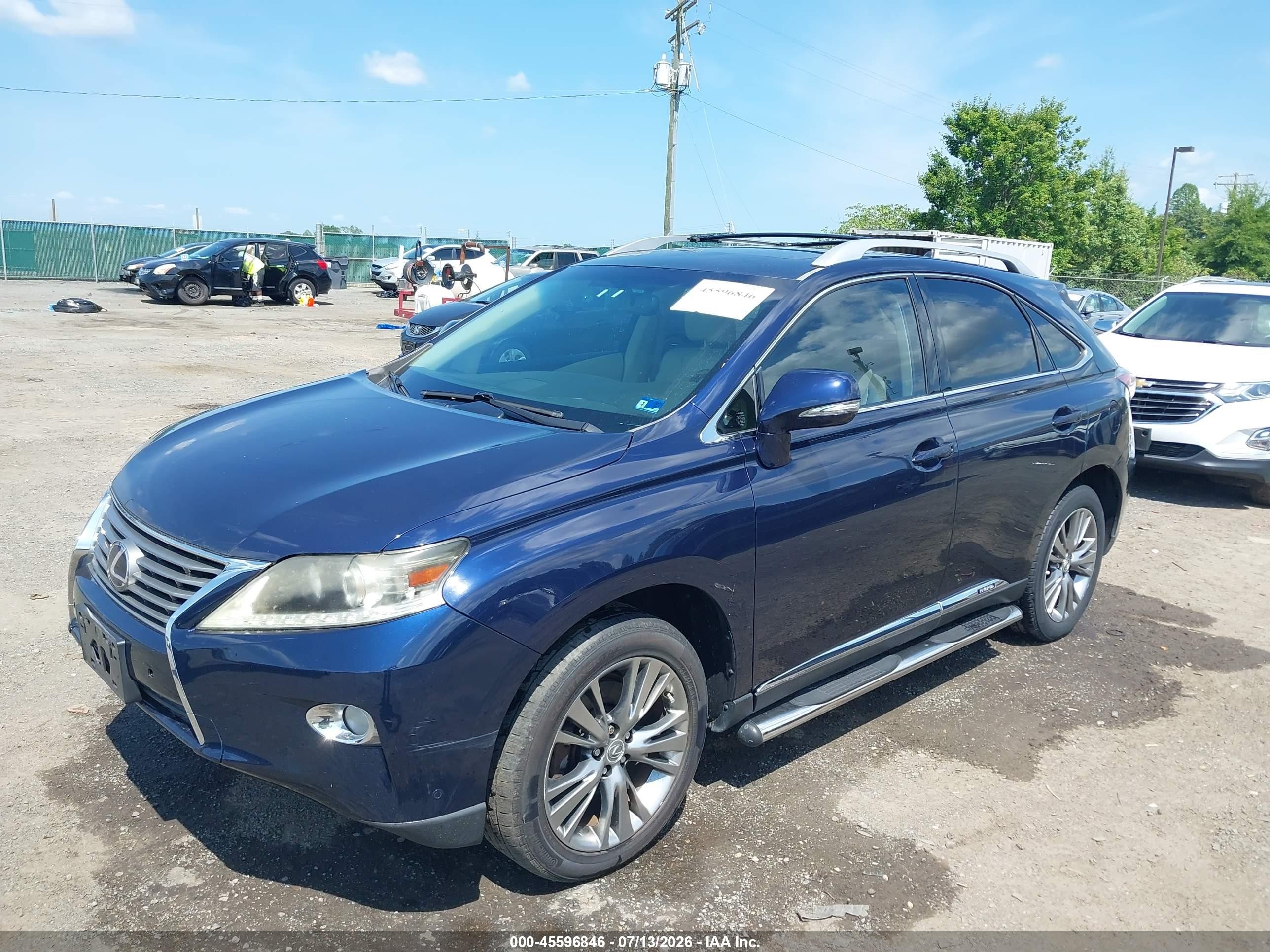 2013 Lexus Rx 450h   Blue vin: JTJBC1BA0D2439234