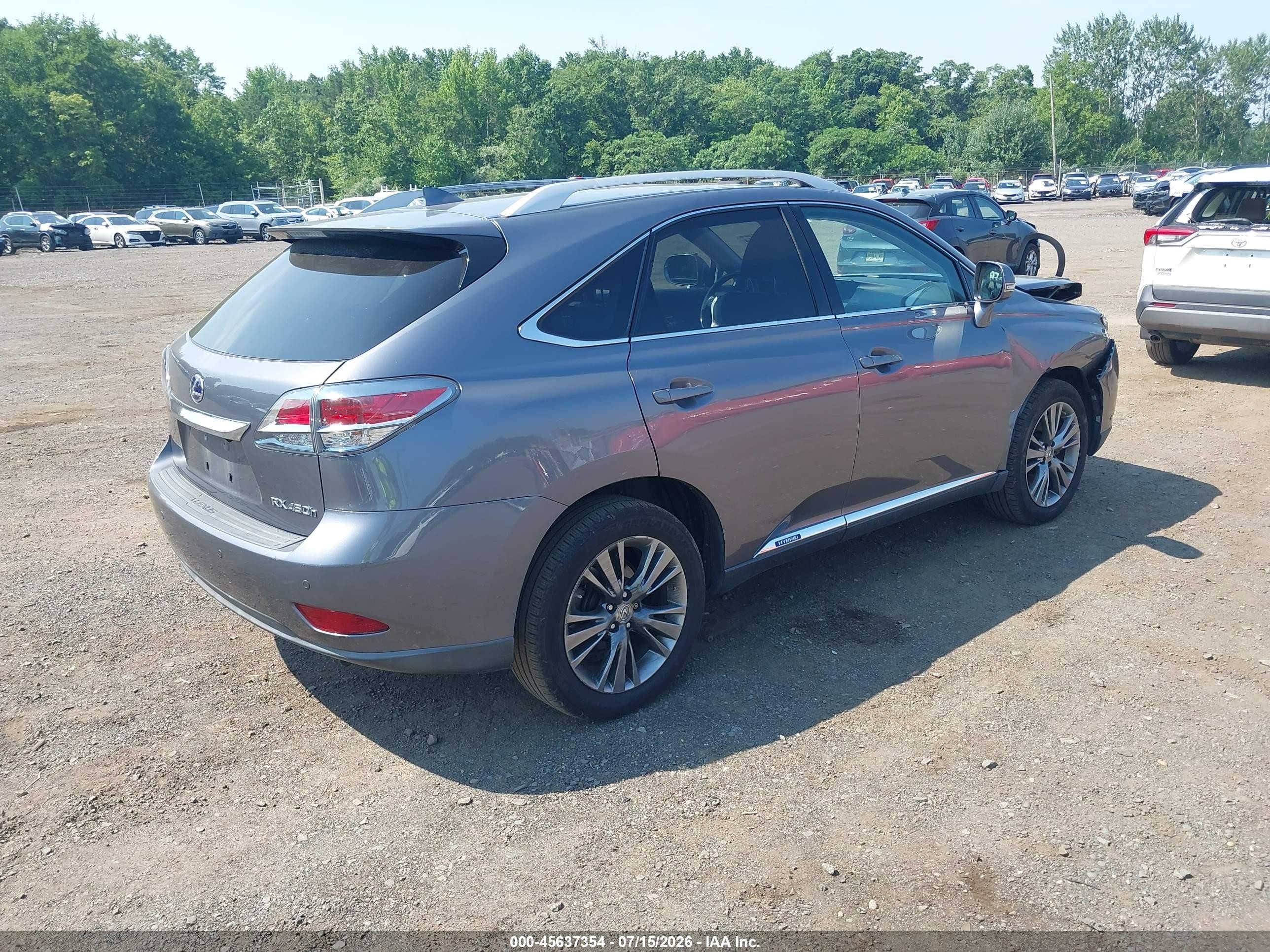 2014 Lexus Rx 450h   Gray vin: JTJBC1BA0E2069551