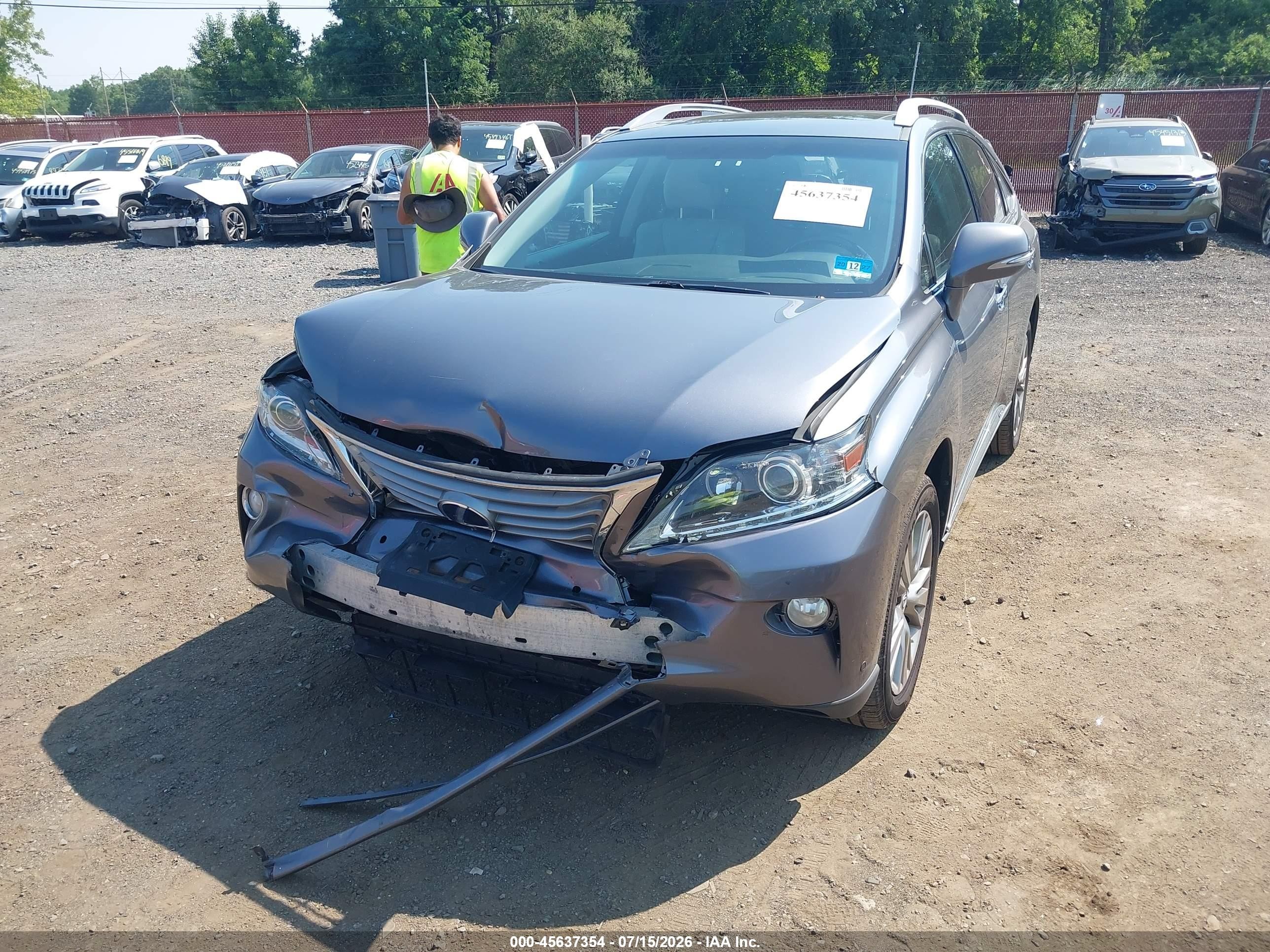 2014 Lexus Rx 450h   Gray vin: JTJBC1BA0E2069551
