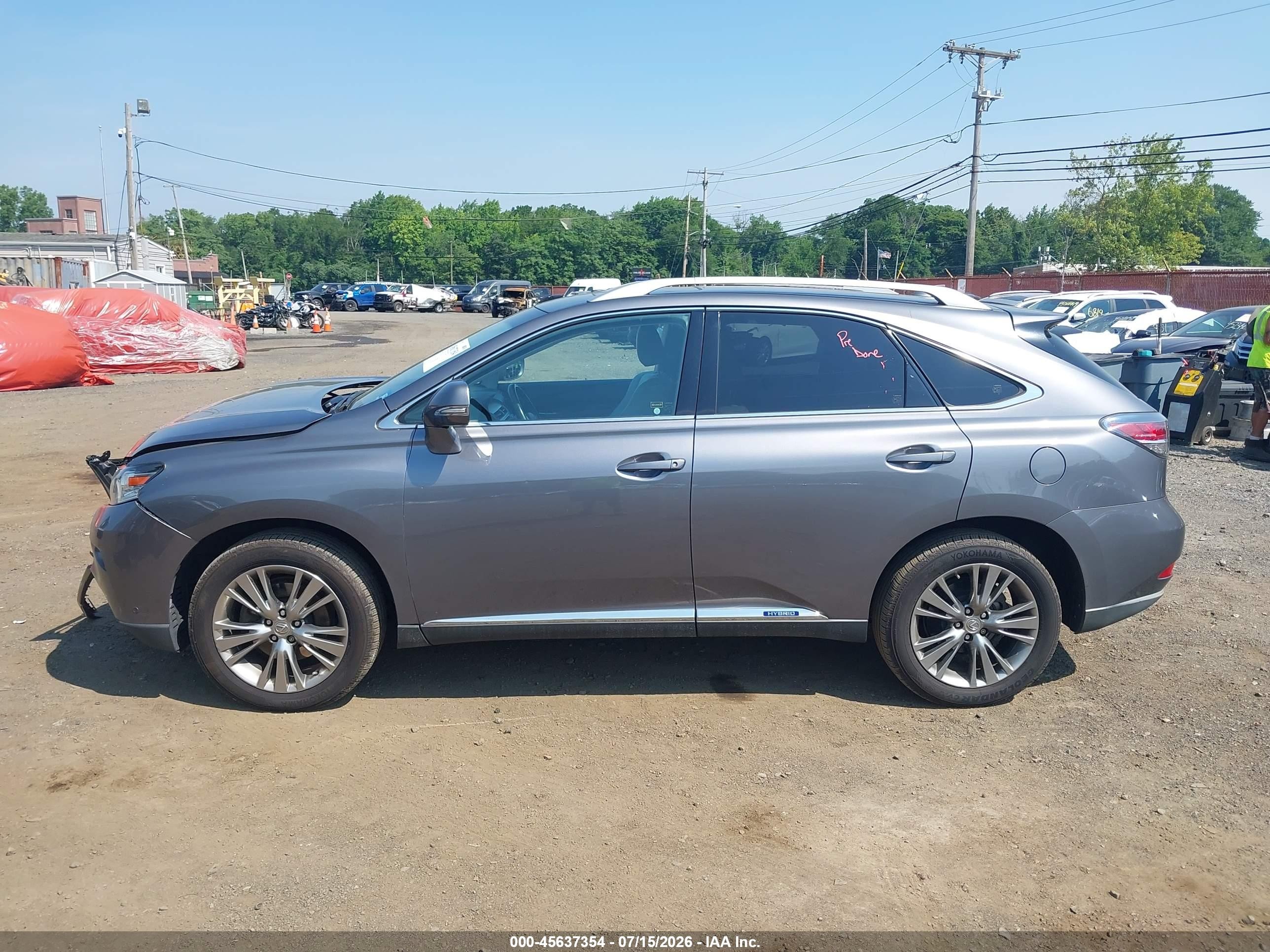 2014 Lexus Rx 450h   Gray vin: JTJBC1BA0E2069551