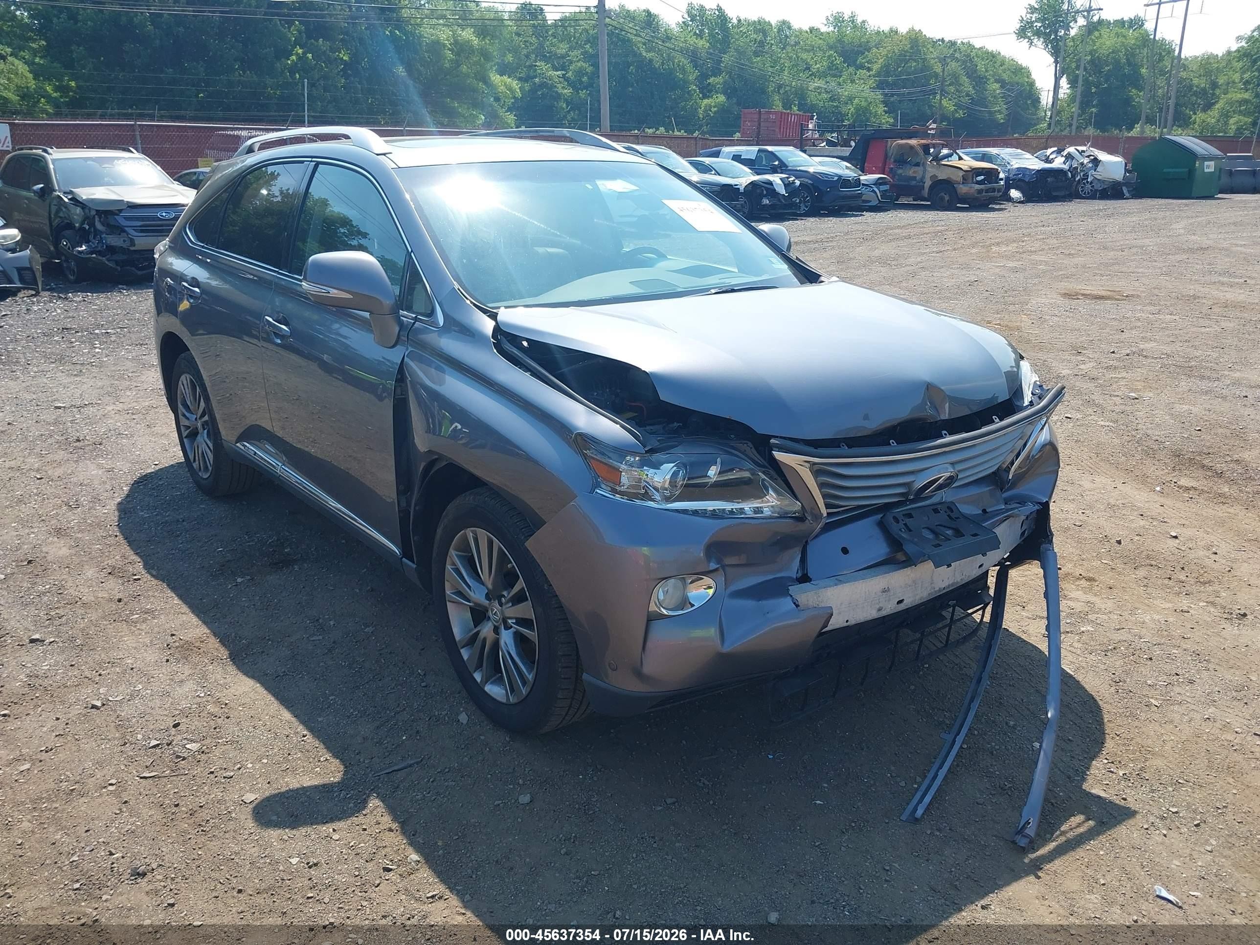 2014 Lexus Rx 450h   Gray vin: JTJBC1BA0E2069551