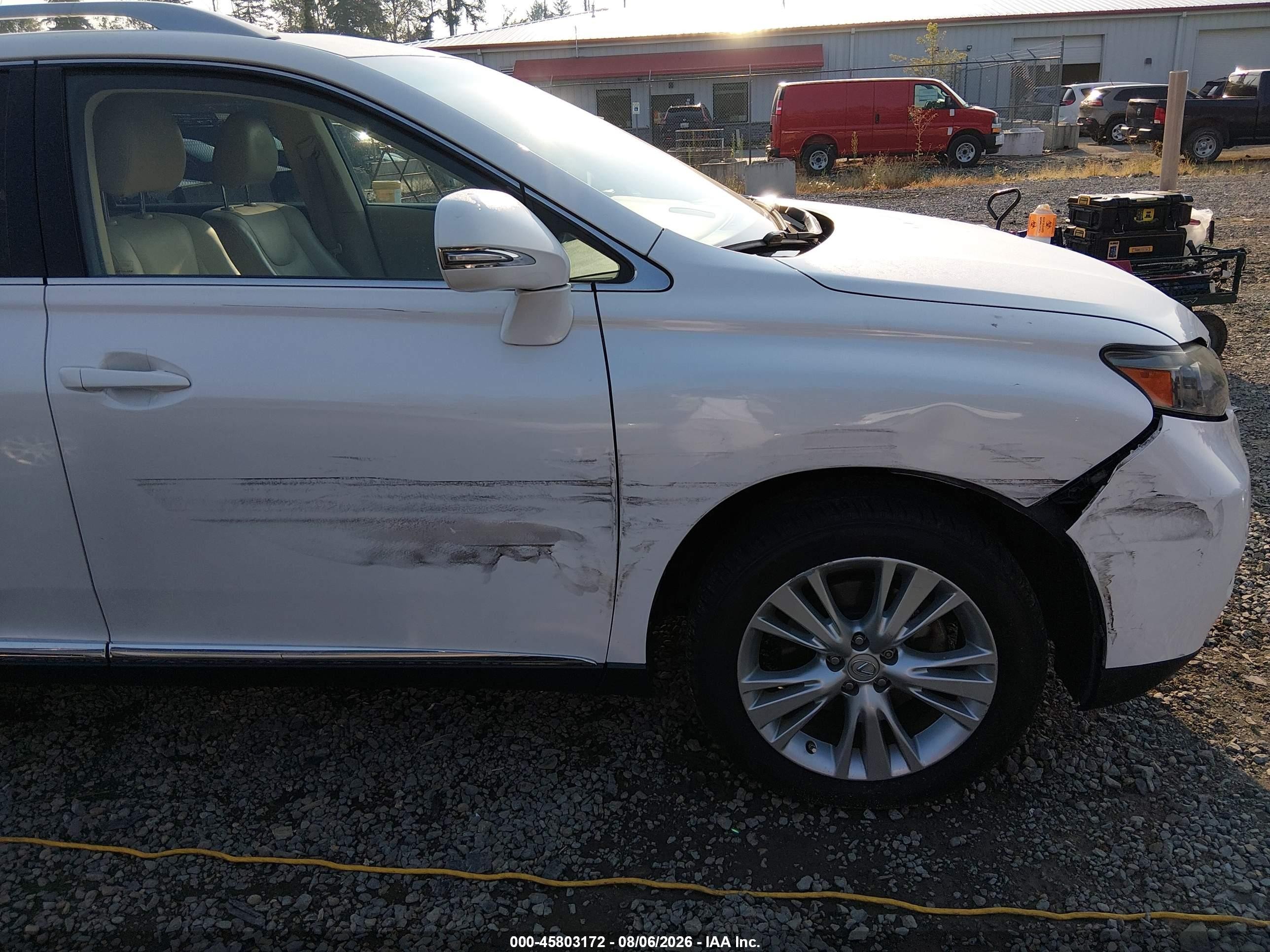 2010 Lexus Rx 450h   White vin: JTJBC1BA1A2012611