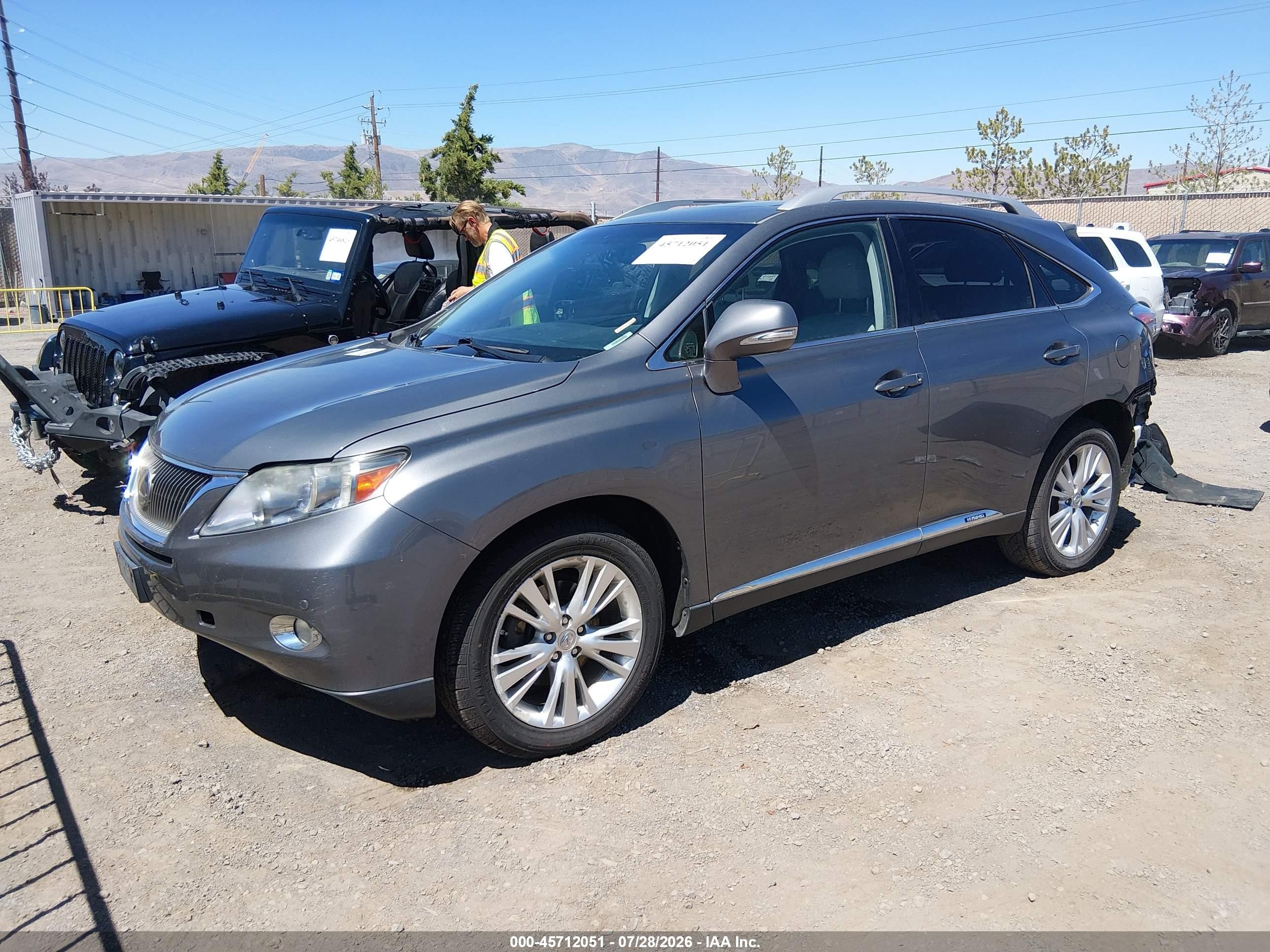 2012 Lexus Rx 450h   Gray vin: JTJBC1BA1C2424319