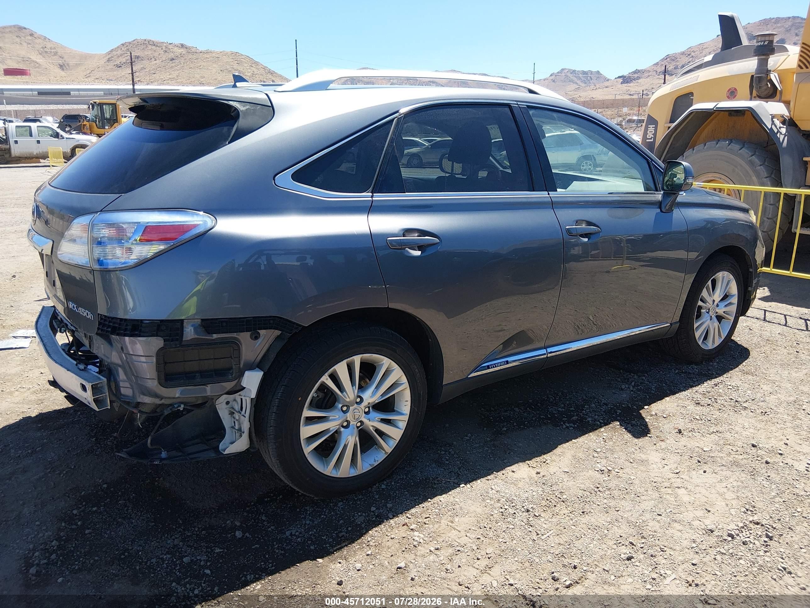 2012 Lexus Rx 450h   Gray vin: JTJBC1BA1C2424319