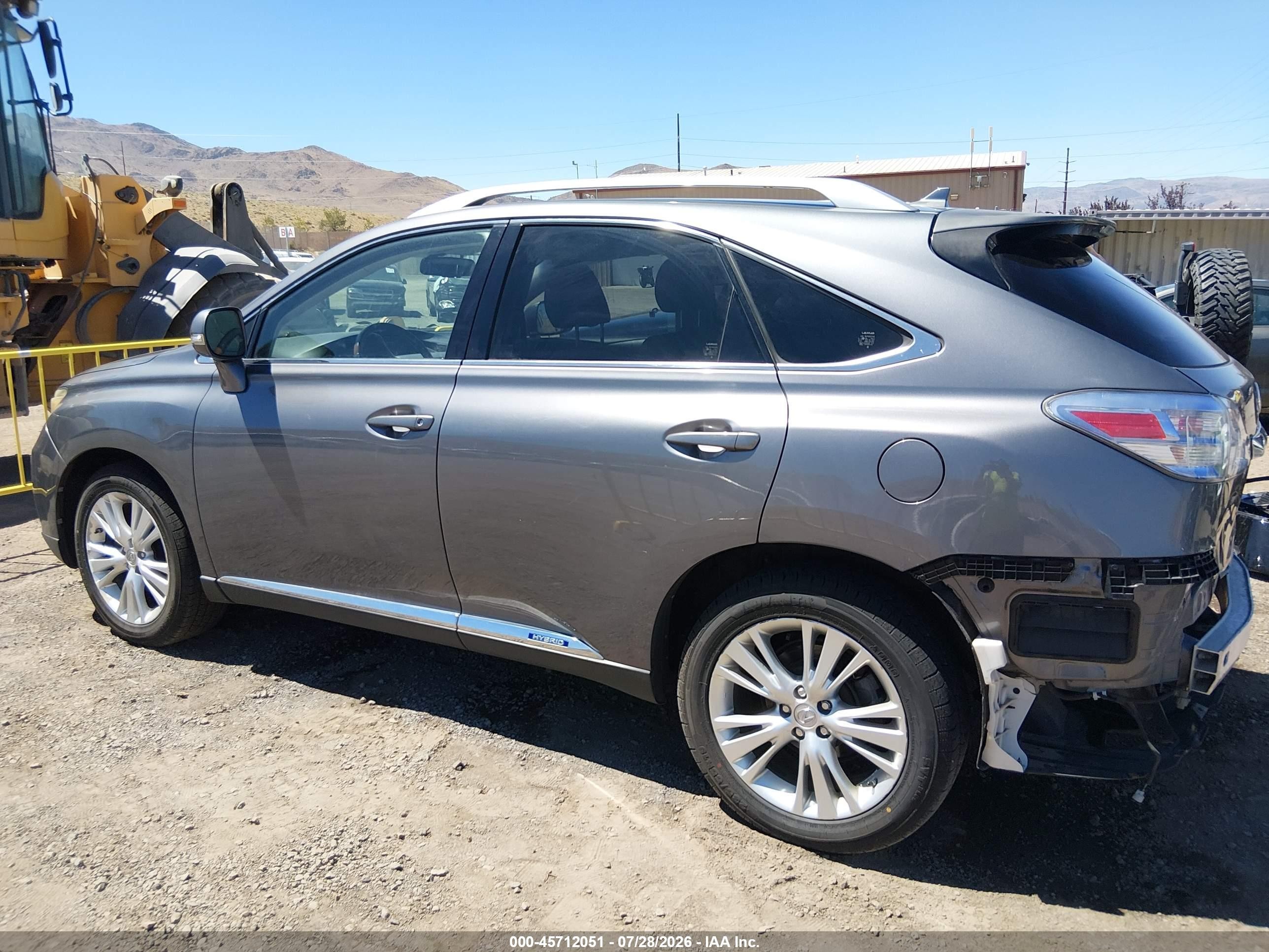 2012 Lexus Rx 450h   Gray vin: JTJBC1BA1C2424319