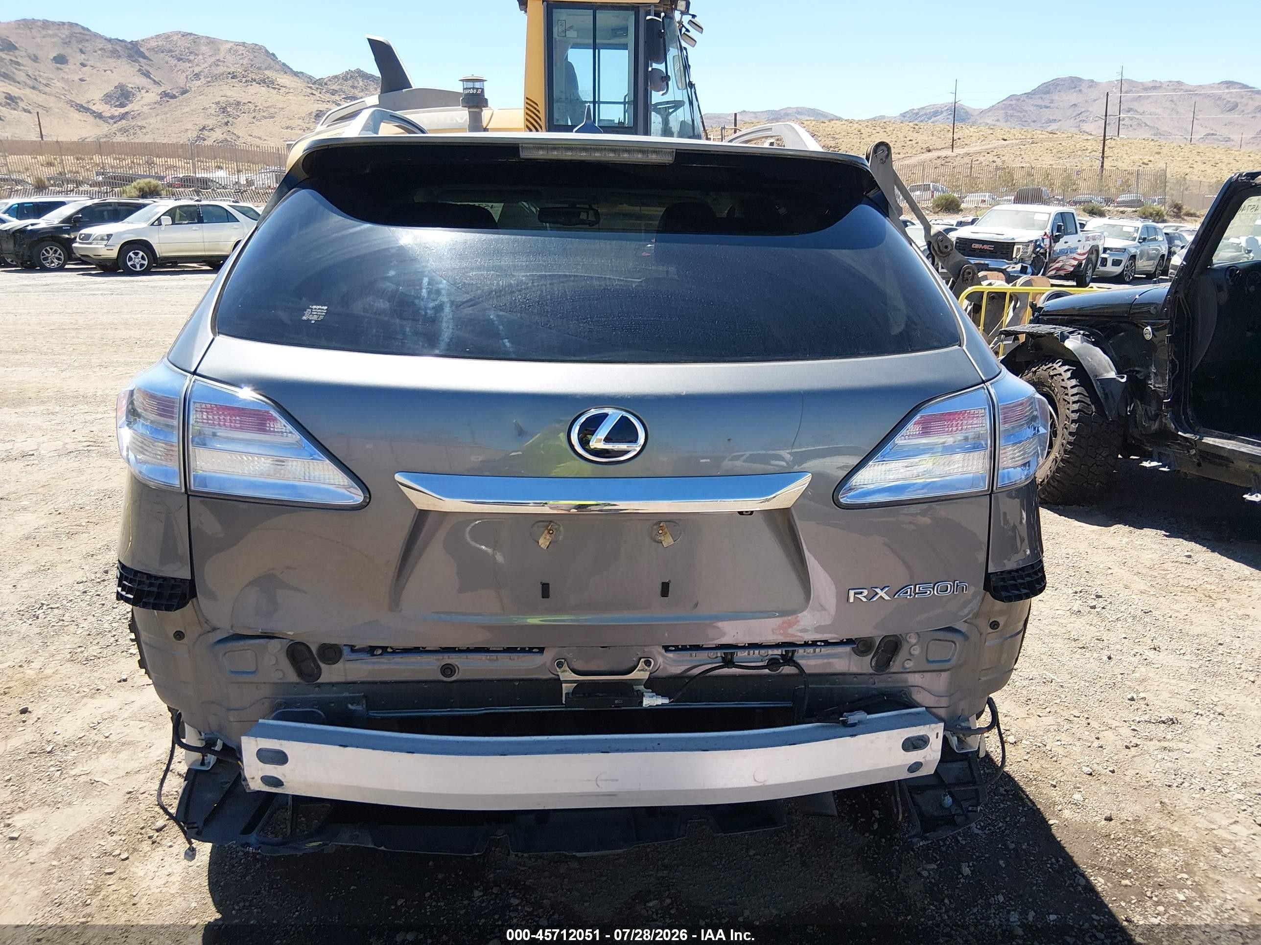 2012 Lexus Rx 450h   Gray vin: JTJBC1BA1C2424319