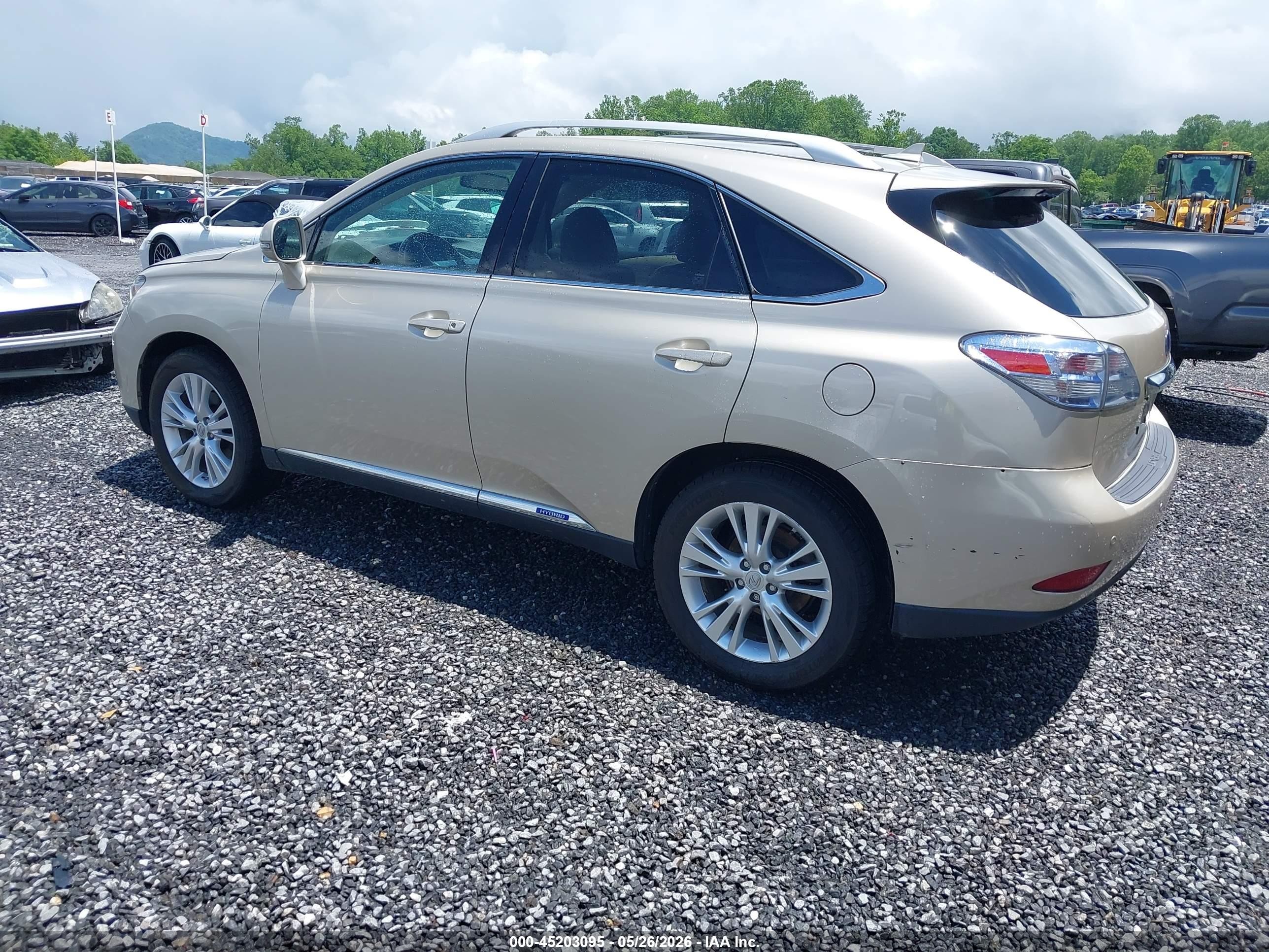 2012 Lexus Rx 450h Gold vin: JTJBC1BA1C2428757