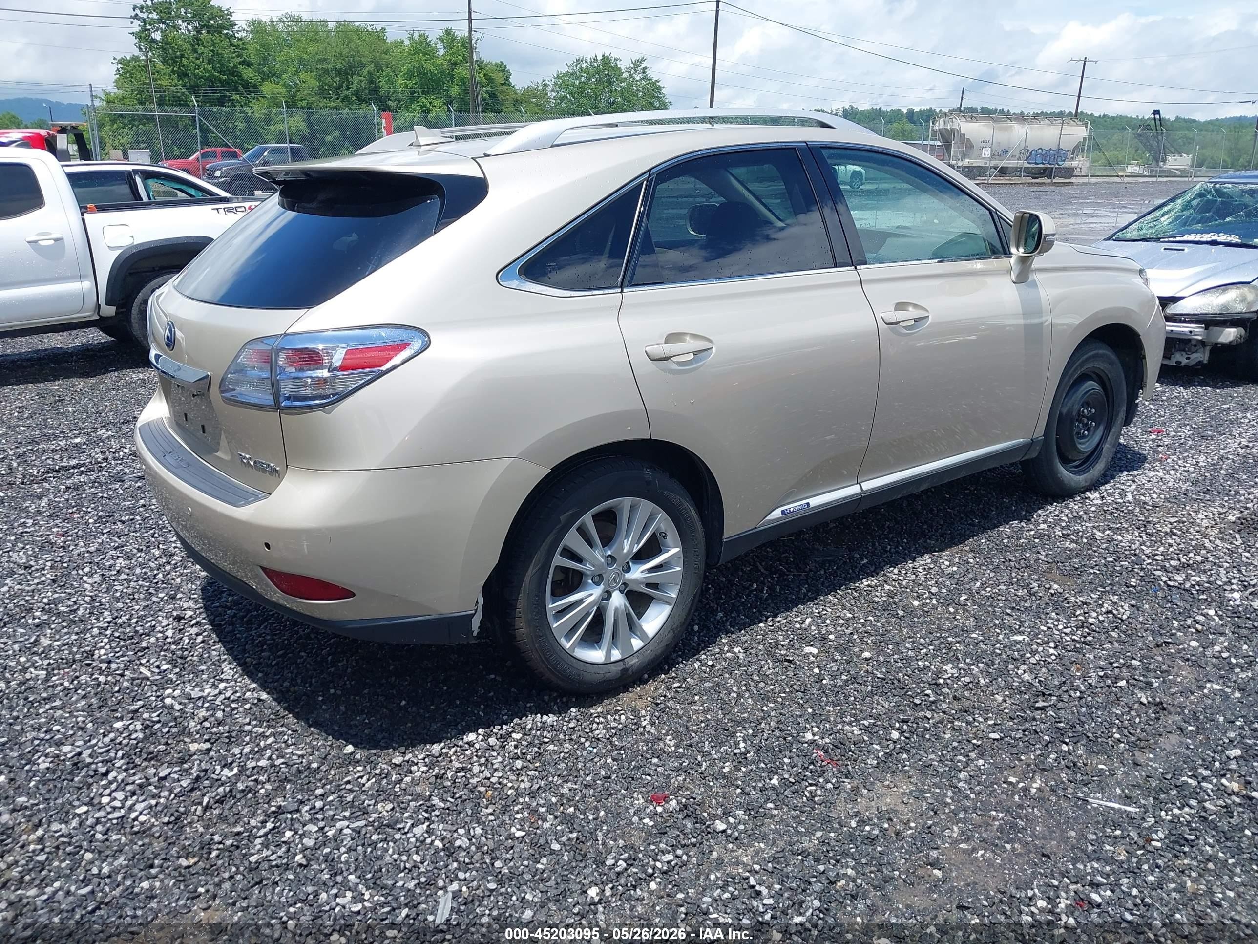 2012 Lexus Rx 450h Gold vin: JTJBC1BA1C2428757