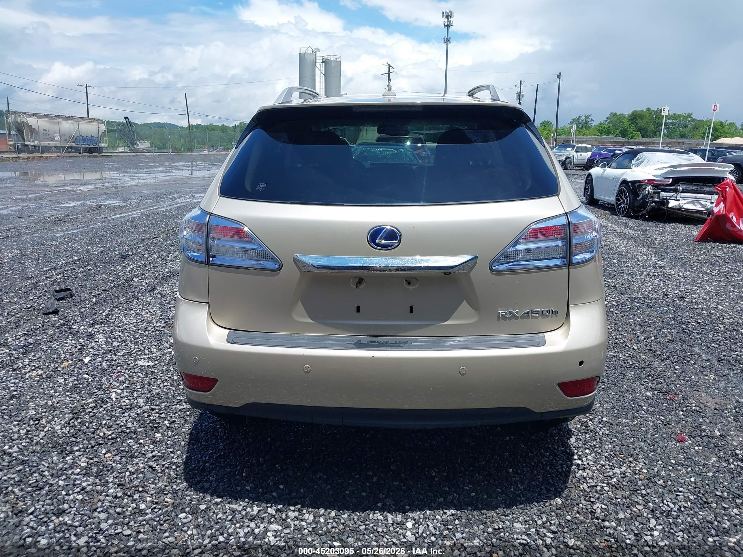 2012 Lexus Rx 450h Gold vin: JTJBC1BA1C2428757