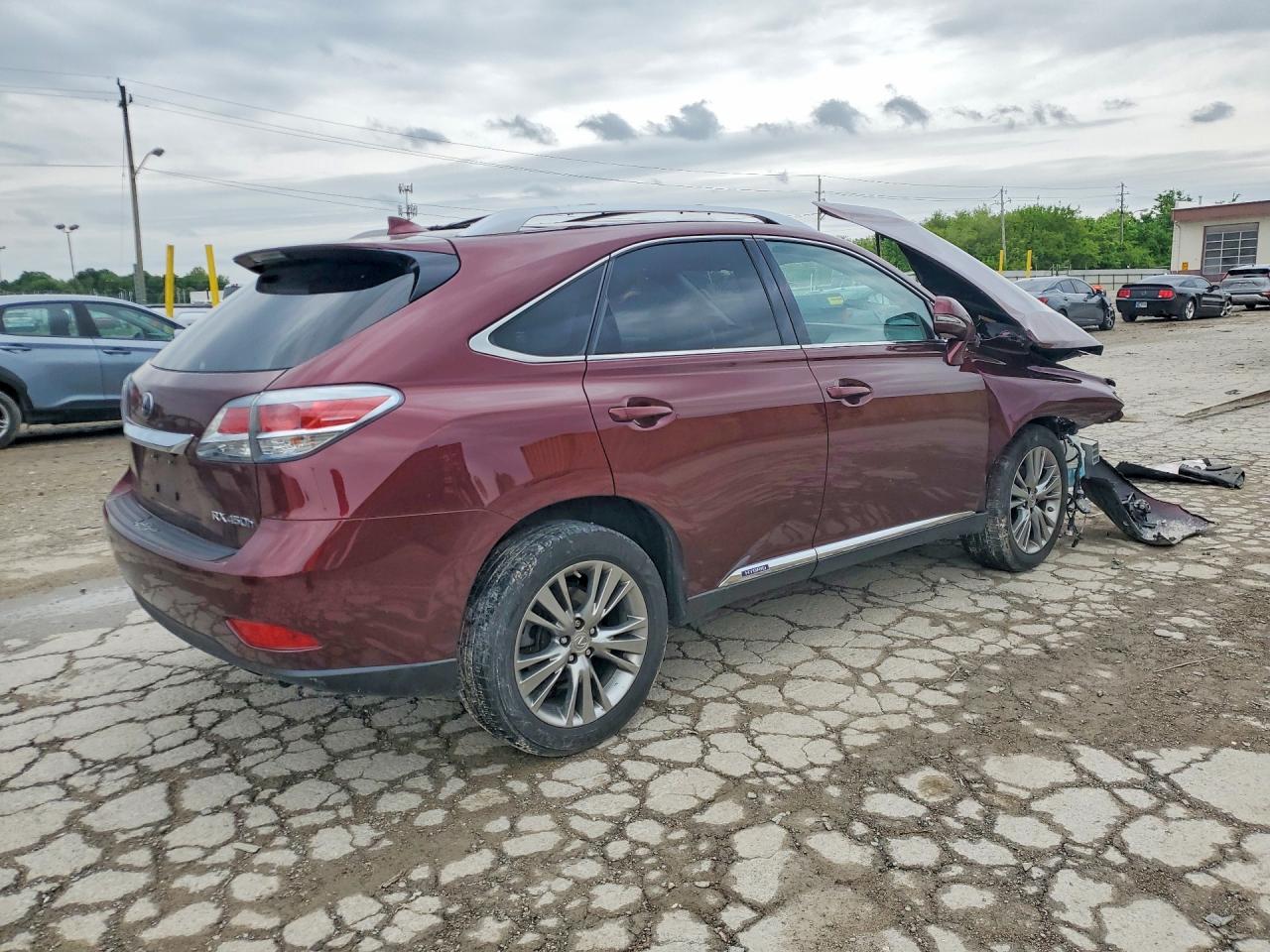 2014 Lexus Rx 450h Maroon vin: JTJBC1BA1E2067162