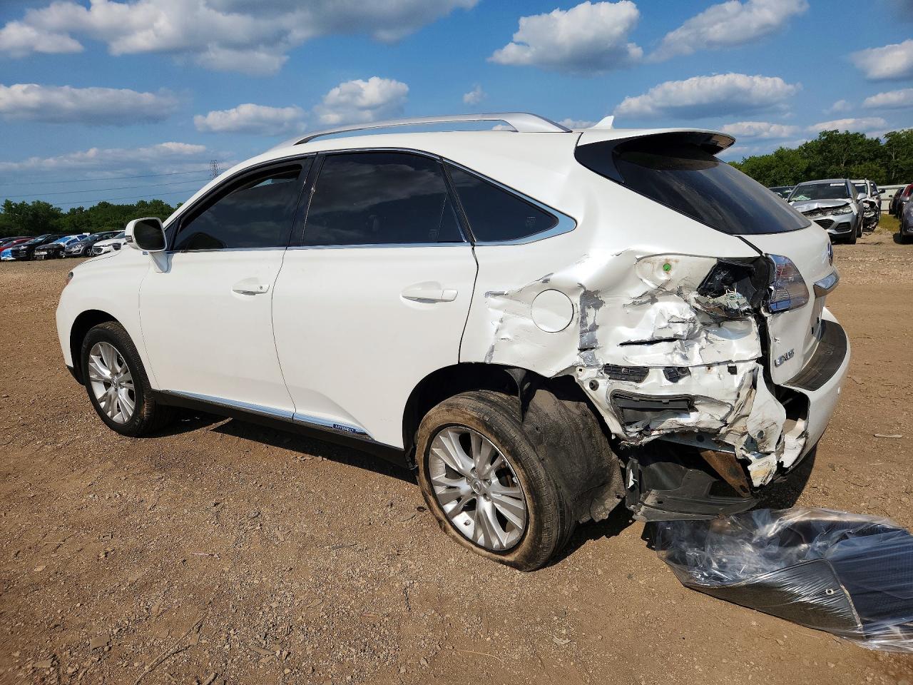 2010 Lexus Rx 450h White vin: JTJBC1BA2A2031636