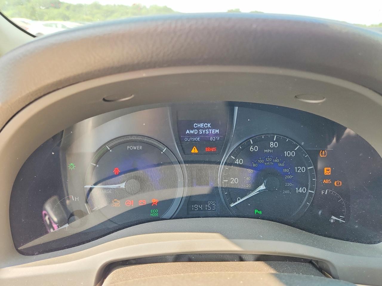 2010 Lexus Rx 450h White vin: JTJBC1BA2A2031636