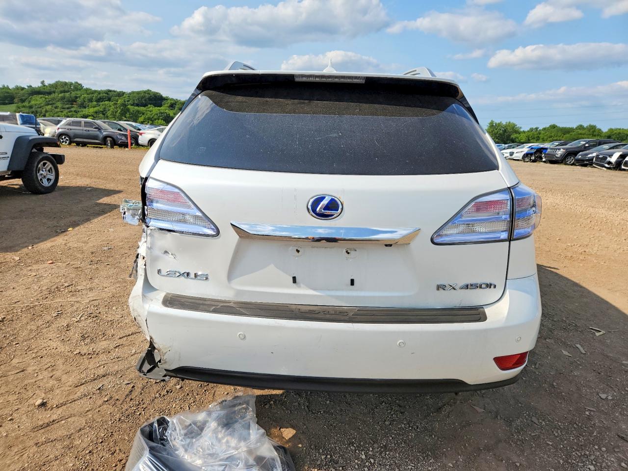 2010 Lexus Rx 450h White vin: JTJBC1BA2A2031636