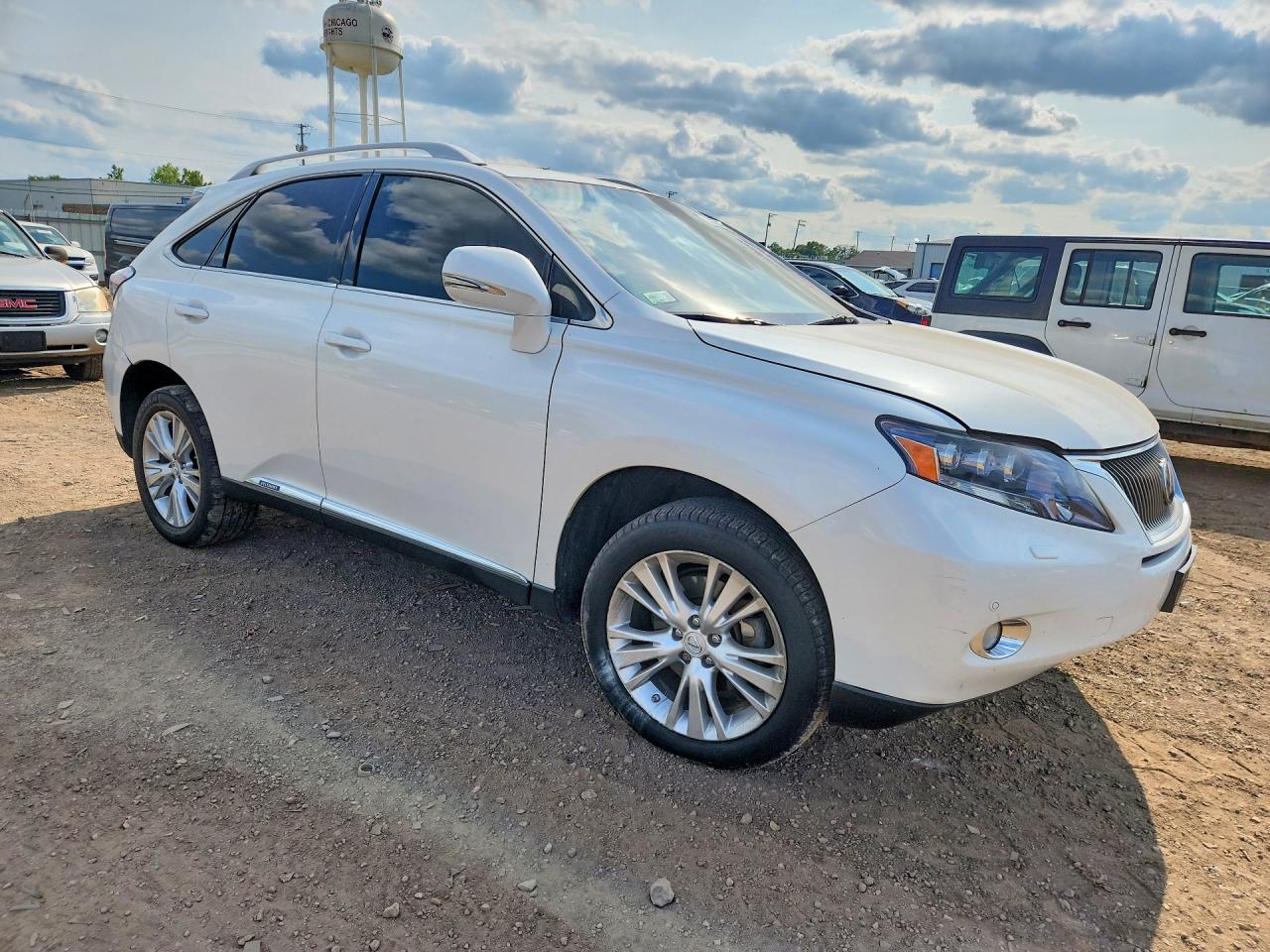 2010 Lexus Rx 450h White vin: JTJBC1BA2A2031636