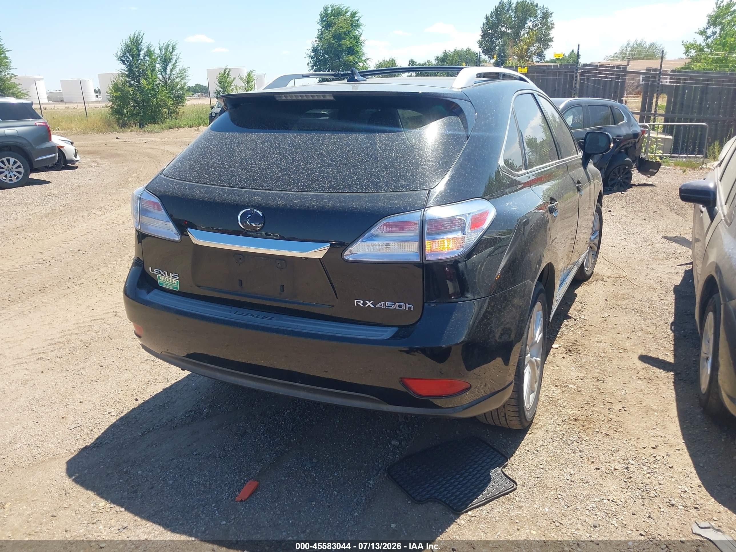 2010 Lexus Rx 450h   Black vin: JTJBC1BA2A2405162