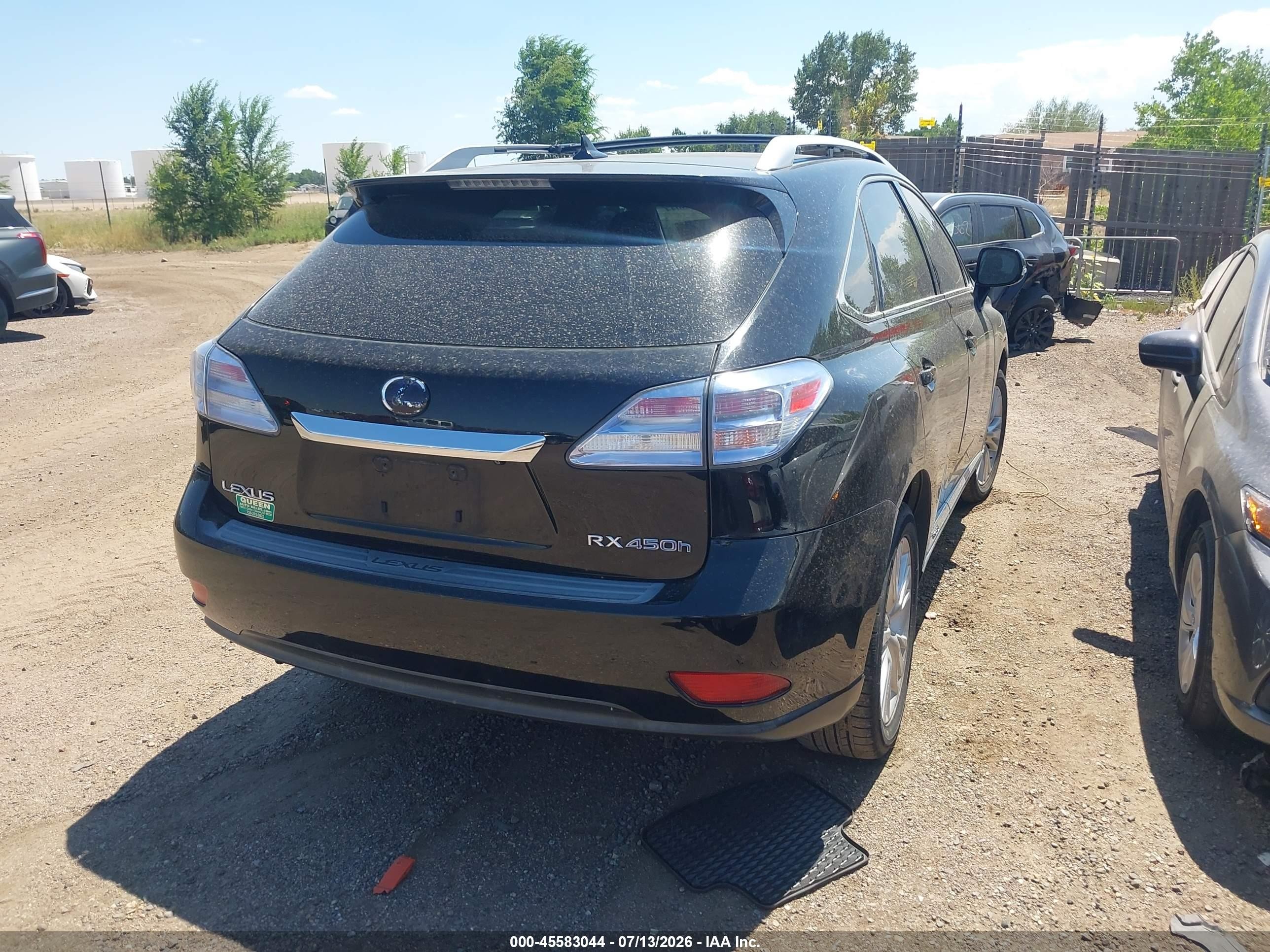 2010 Lexus Rx 450h   Black vin: JTJBC1BA2A2405162