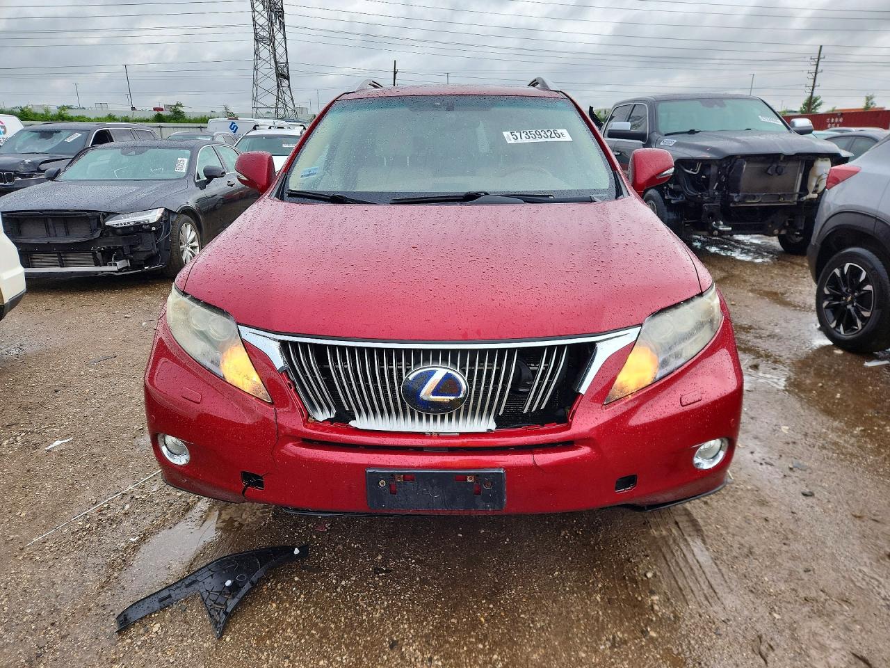 2010 Lexus Rx 450h Red vin: JTJBC1BA2A2407221