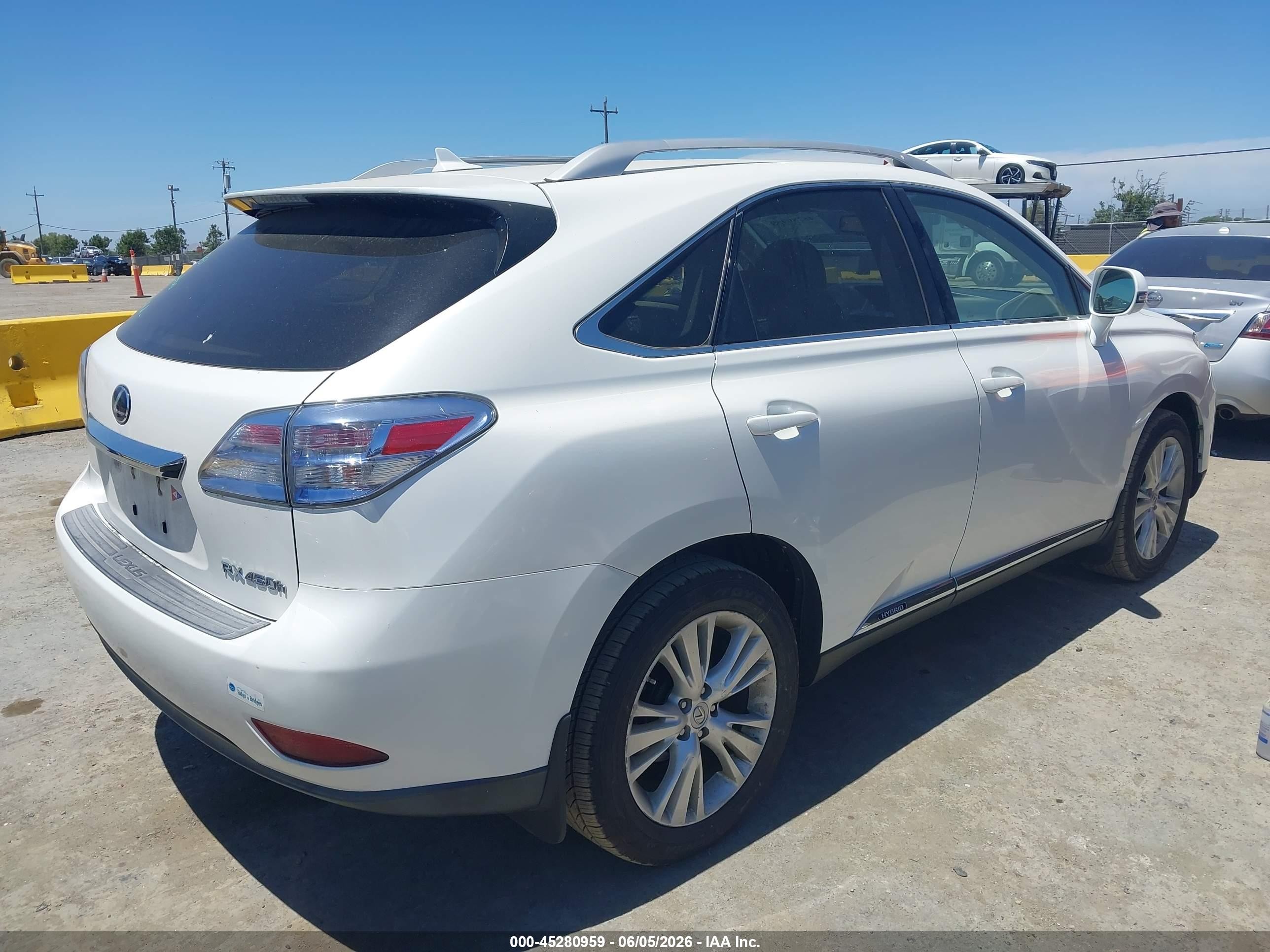 2011 Lexus Rx 450h   Белый vin: JTJBC1BA2B2032934