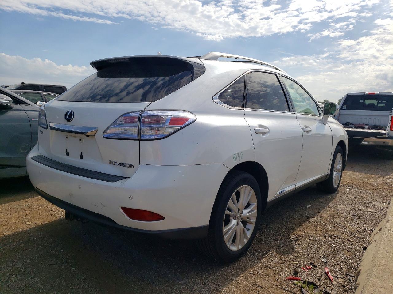 2011 Lexus Rx 450h White vin: JTJBC1BA2B2418639