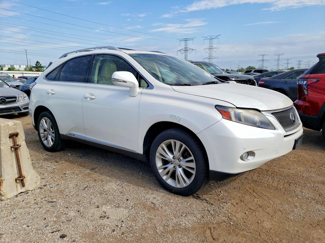 2011 Lexus Rx 450h White vin: JTJBC1BA2B2418639