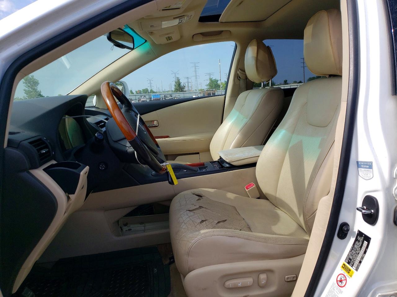 2011 Lexus Rx 450h White vin: JTJBC1BA2B2418639