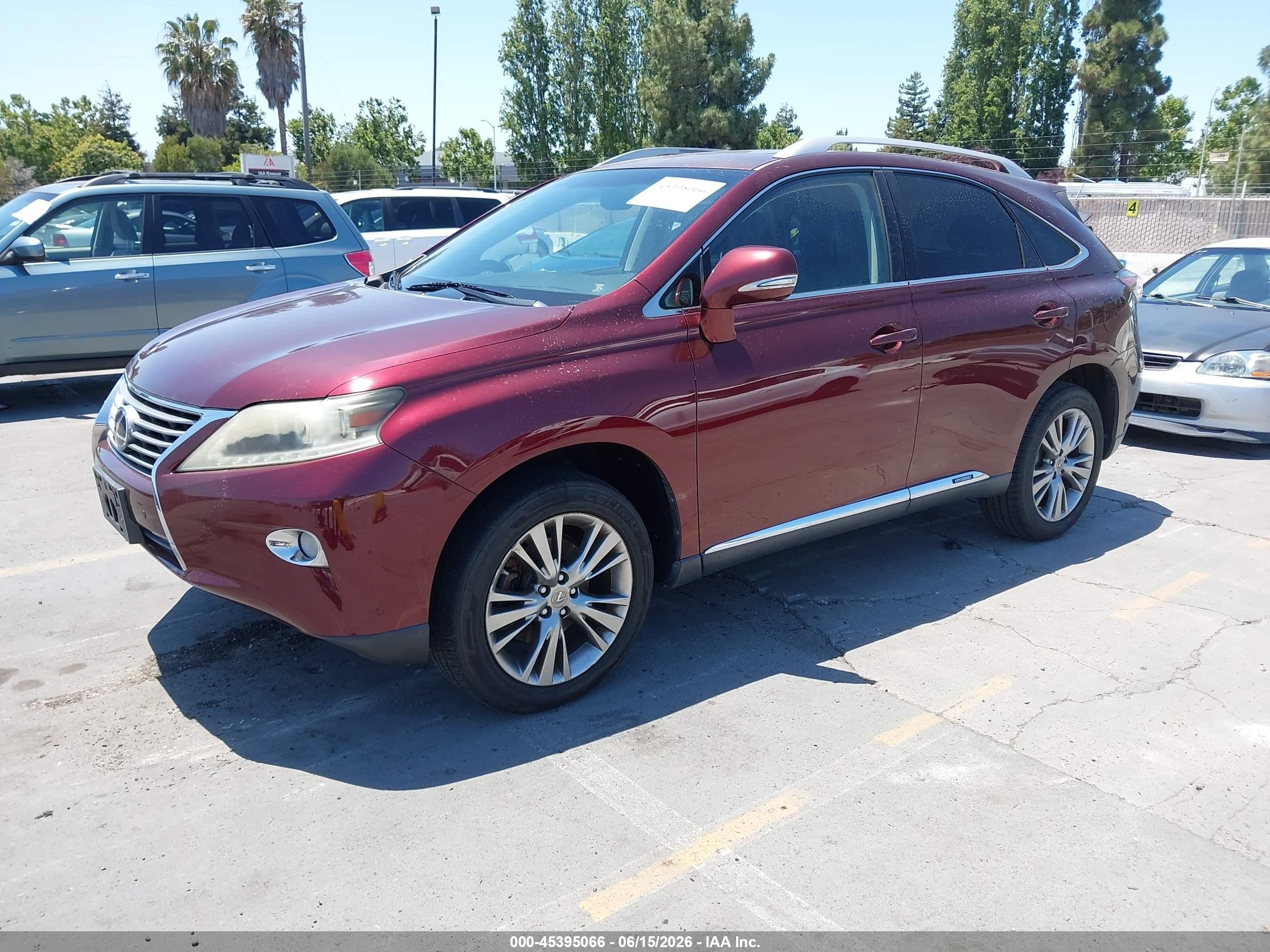 2013 Lexus Rx 450h Burgundy vin: JTJBC1BA2D2441843