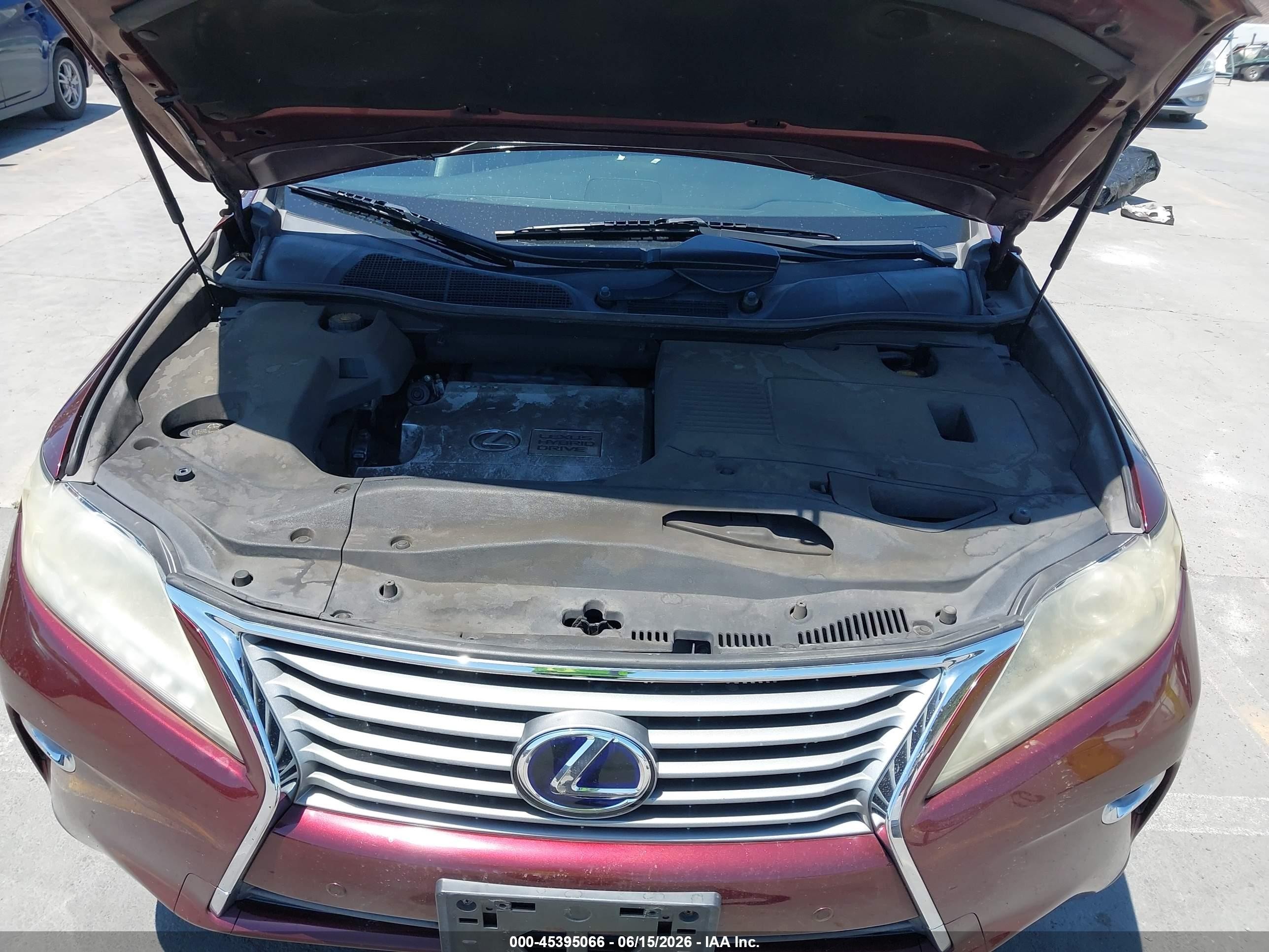 2013 Lexus Rx 450h Burgundy vin: JTJBC1BA2D2441843