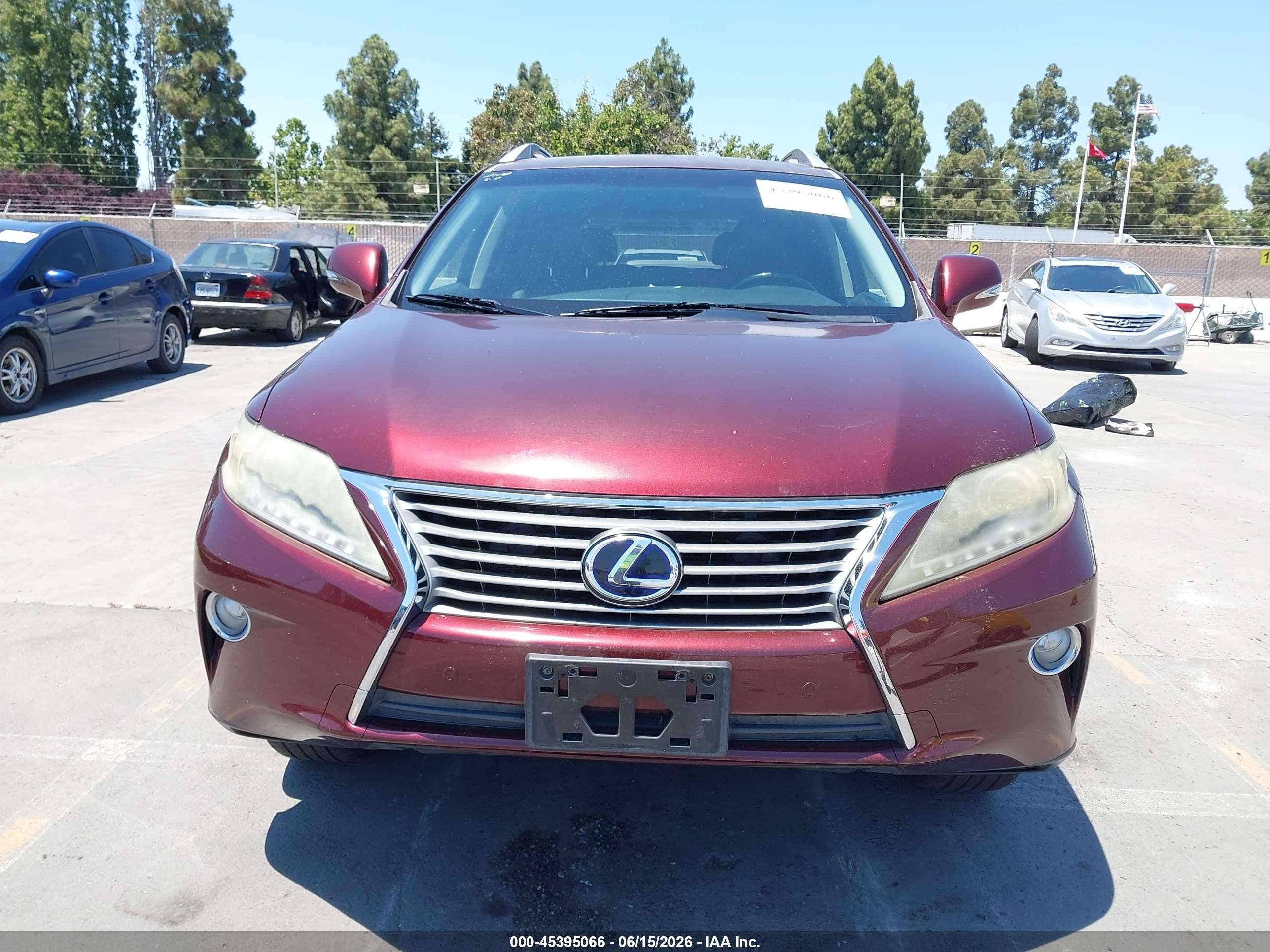 2013 Lexus Rx 450h Burgundy vin: JTJBC1BA2D2441843