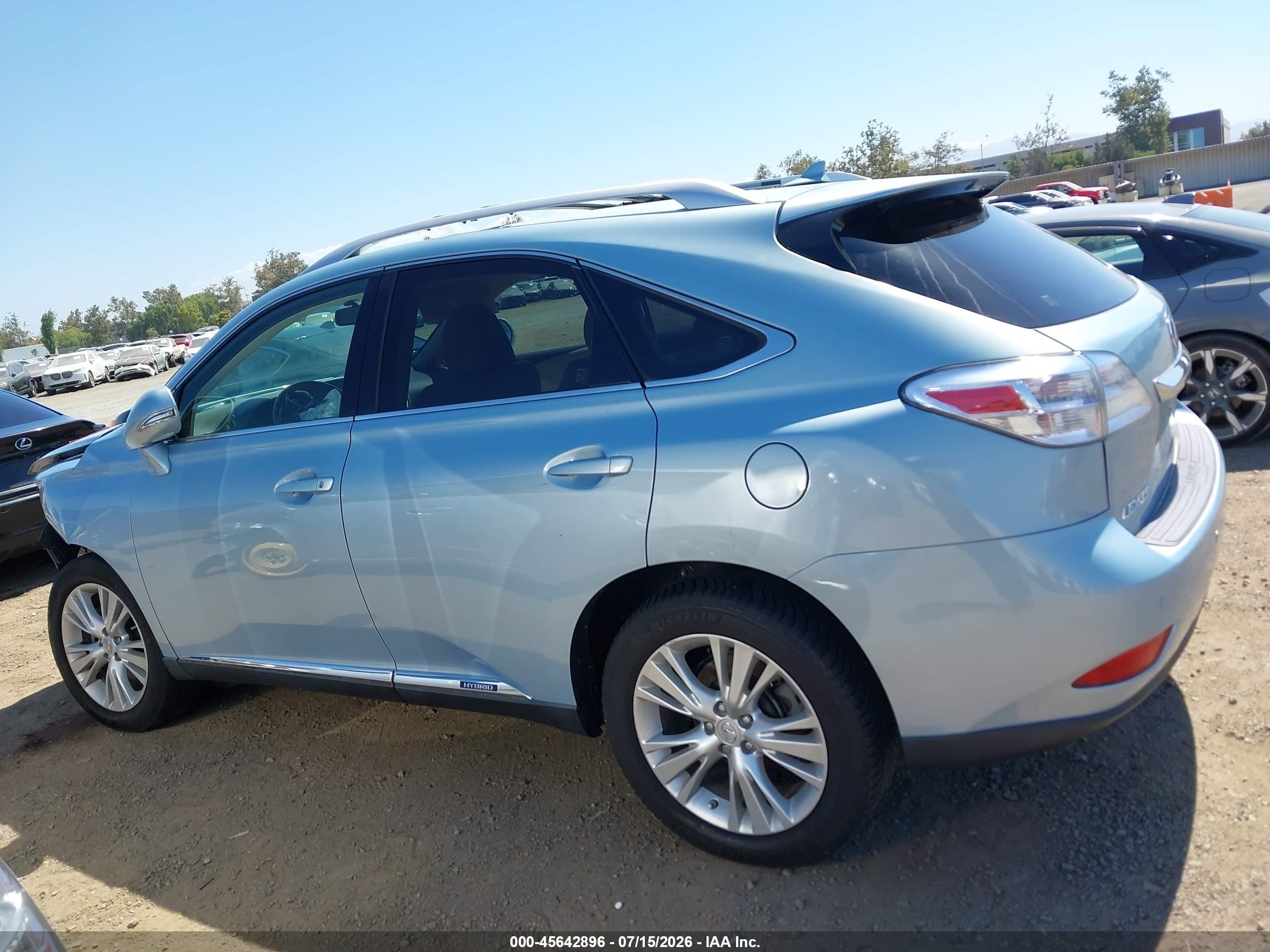 2010 Lexus Rx 450h   Light Blue vin: JTJBC1BA3A2010889