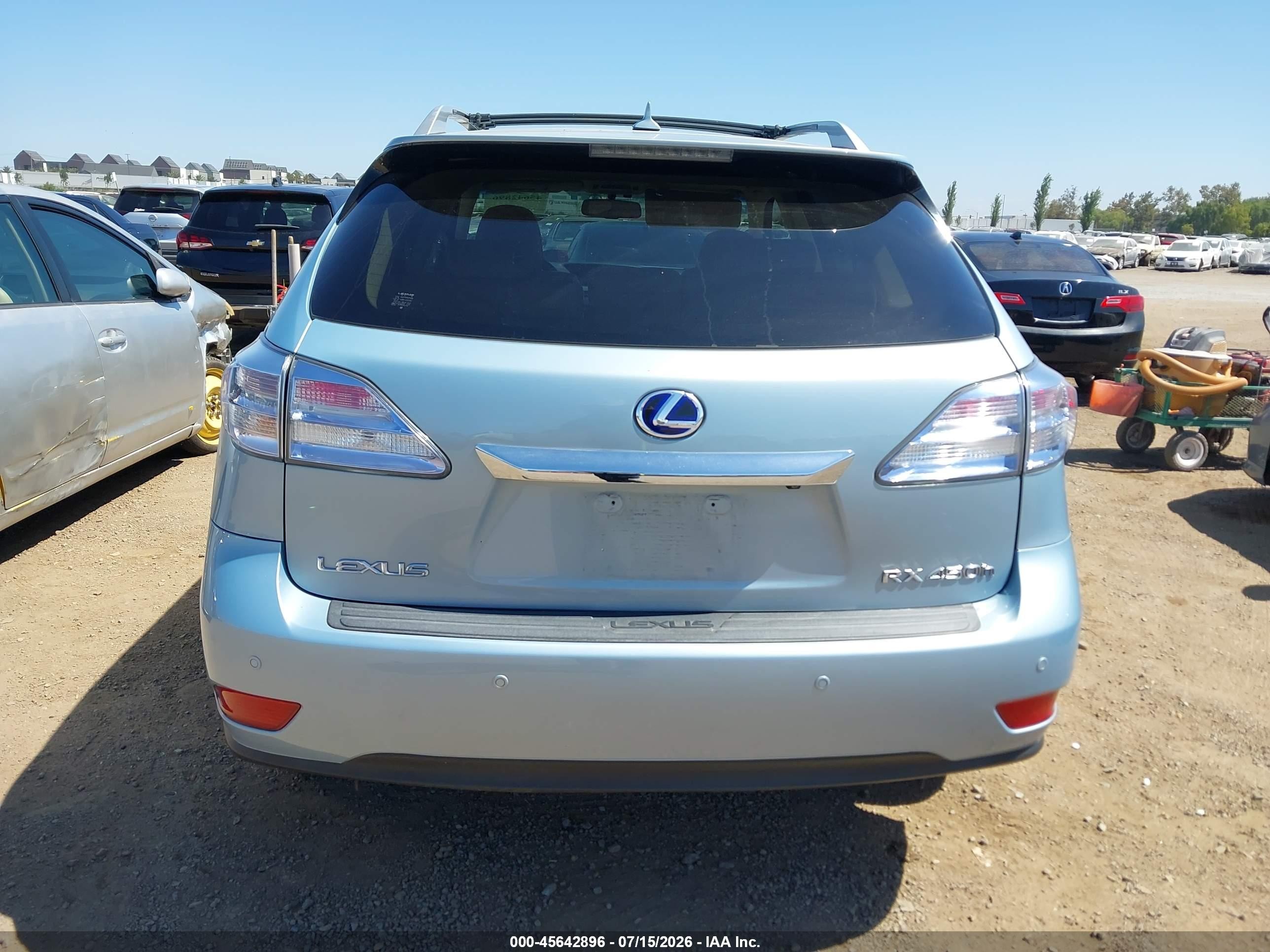 2010 Lexus Rx 450h   Light Blue vin: JTJBC1BA3A2010889