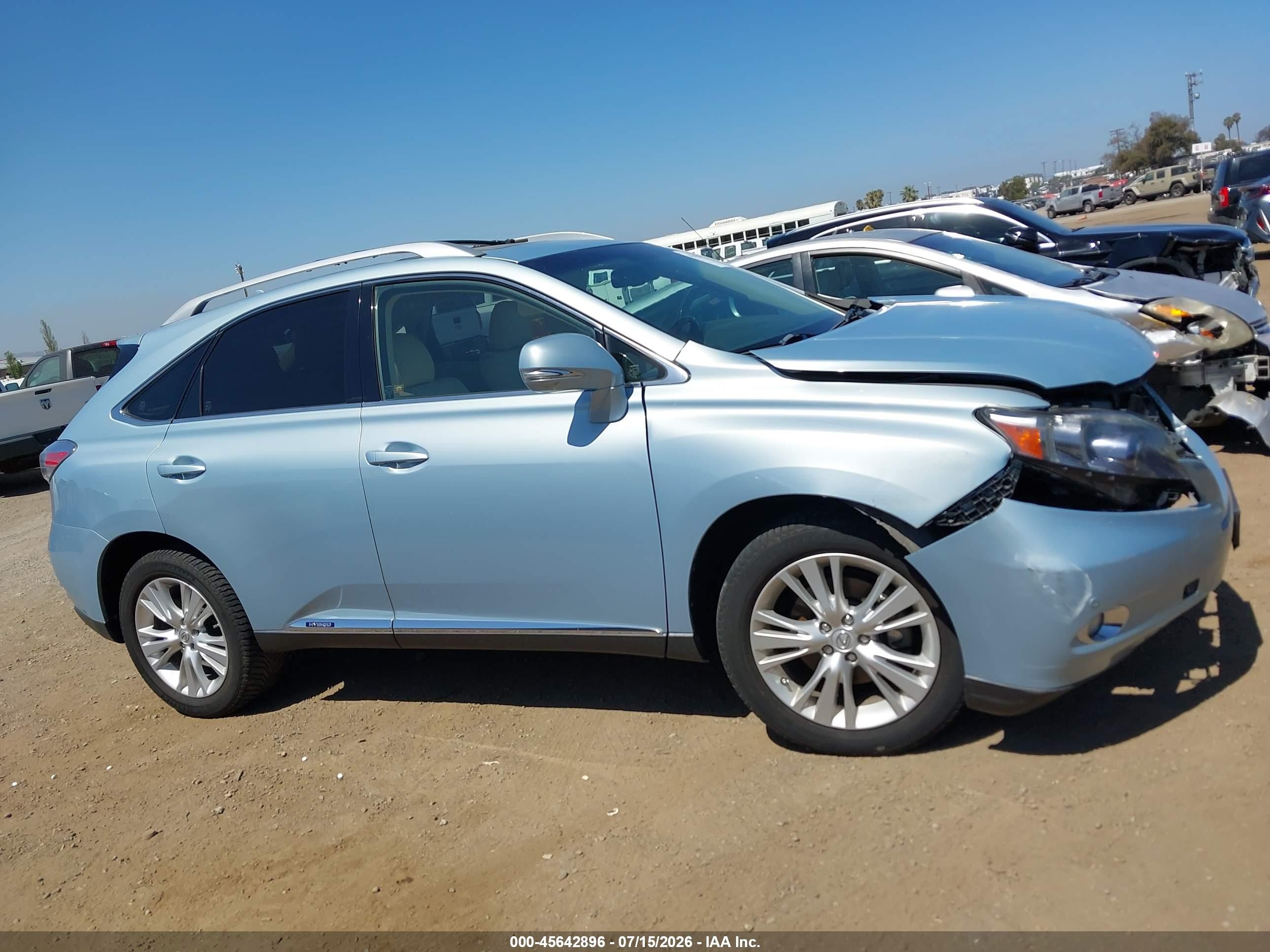2010 Lexus Rx 450h   Light Blue vin: JTJBC1BA3A2010889